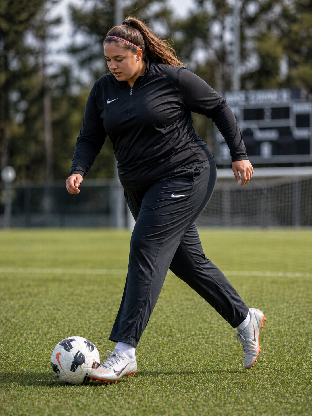 Nike Black tapered pants for ease of movement and comfort
