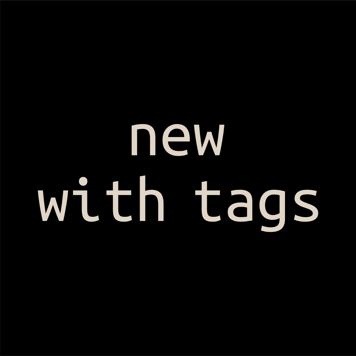 New With Tags Banner