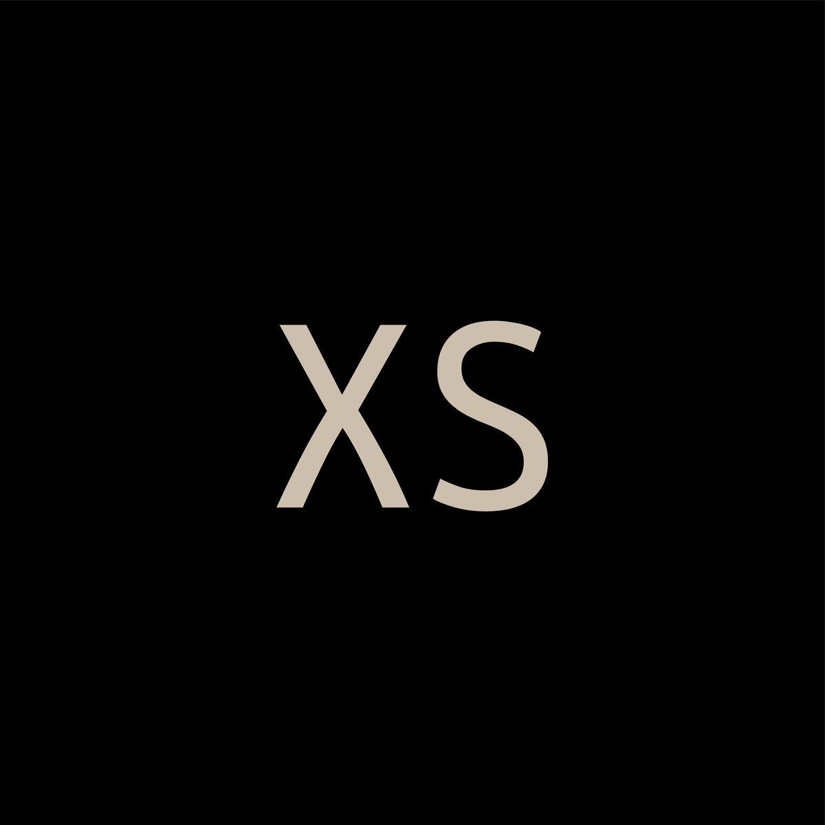Size XS Banner - Black Background