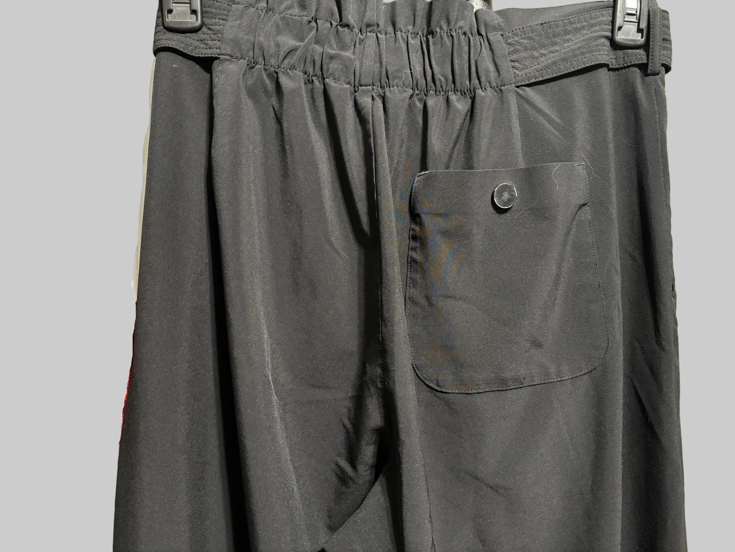 Athleta Black lightweight pants.  elastic and ruffles in the back