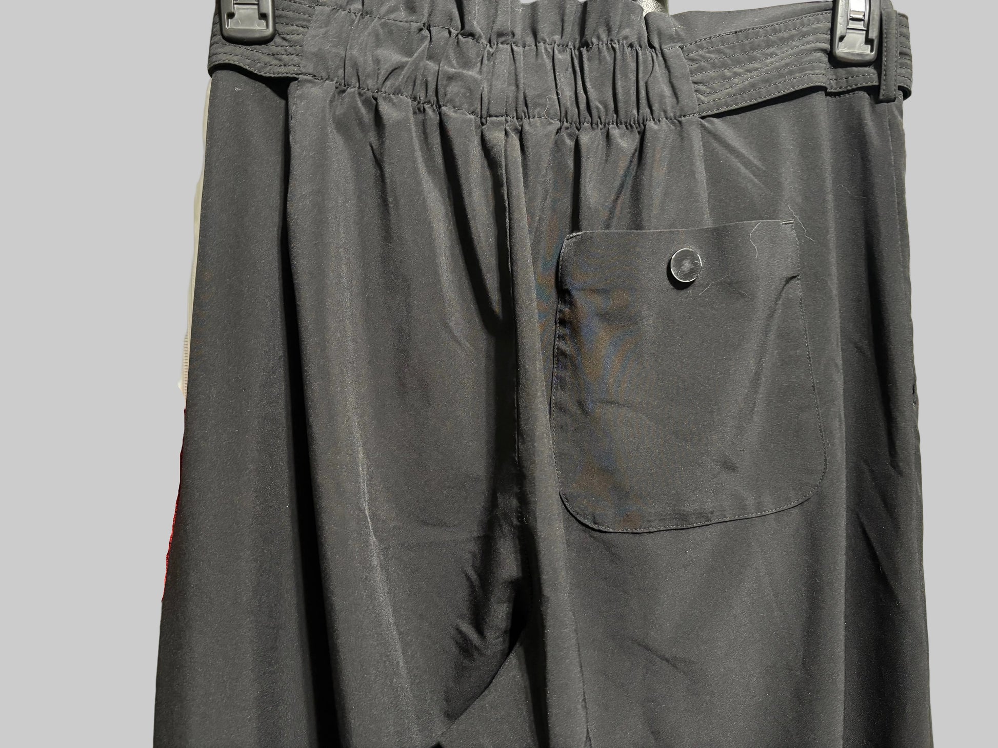 Athleta Black lightweight pants.  elastic and ruffles in the back