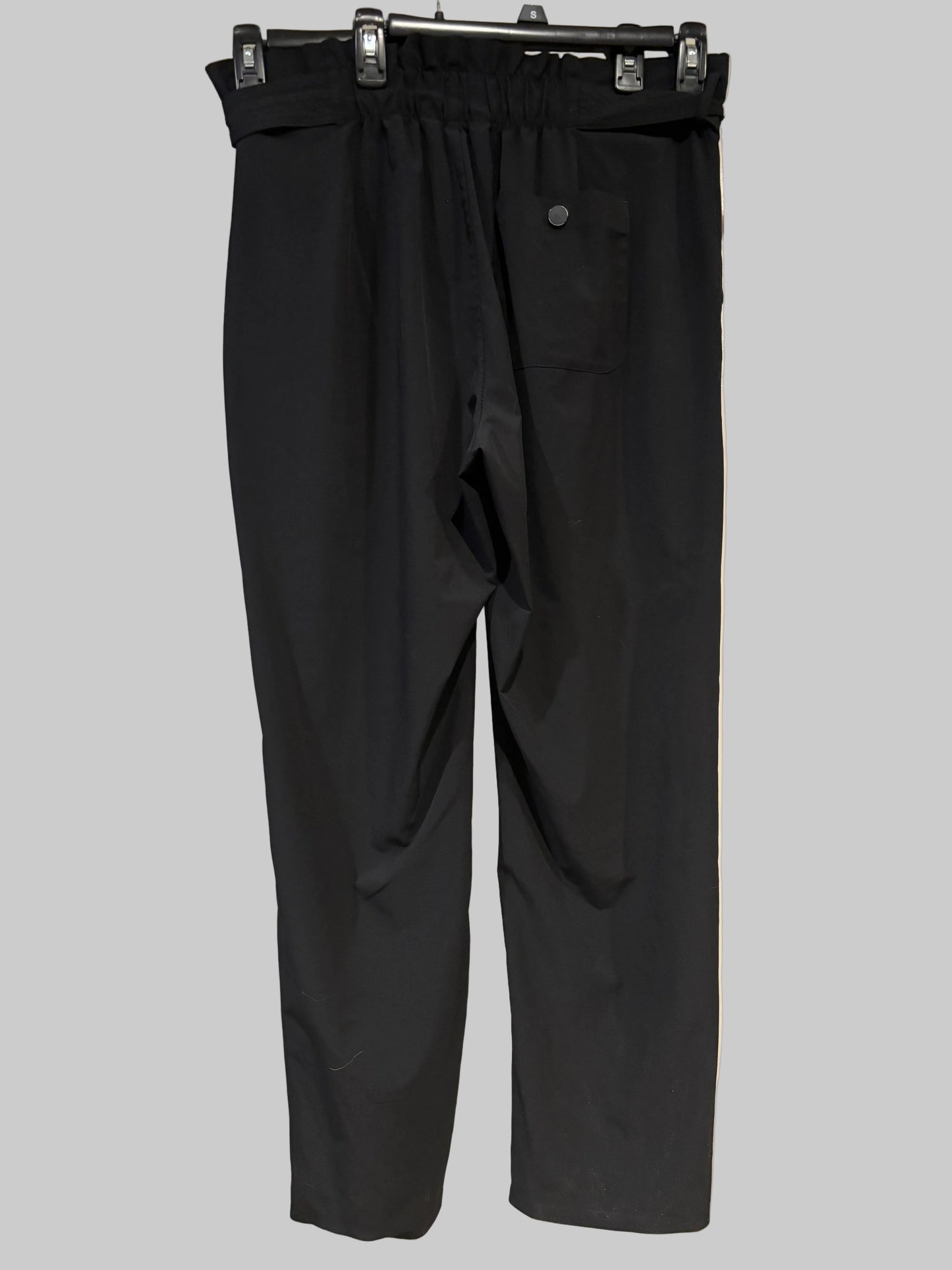 Athleta black elastic waist dress pants, multiple uses for many events. Single pocket.