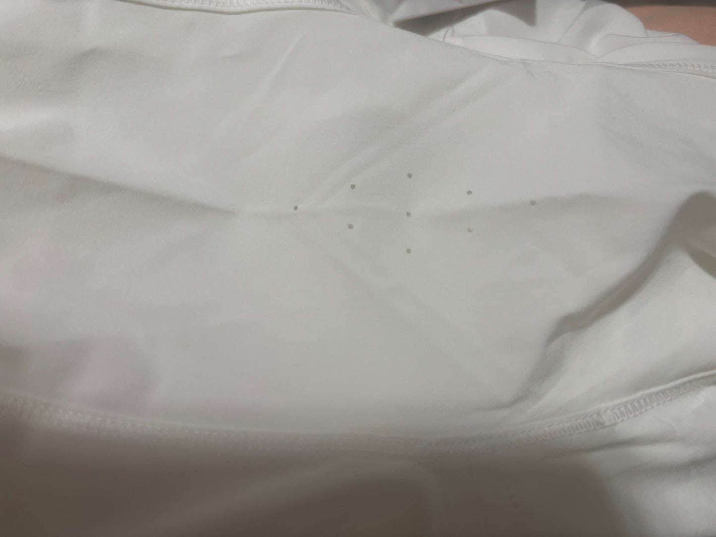 Athleta cream half-zip pullover size M-venting in pits for heat comfort.