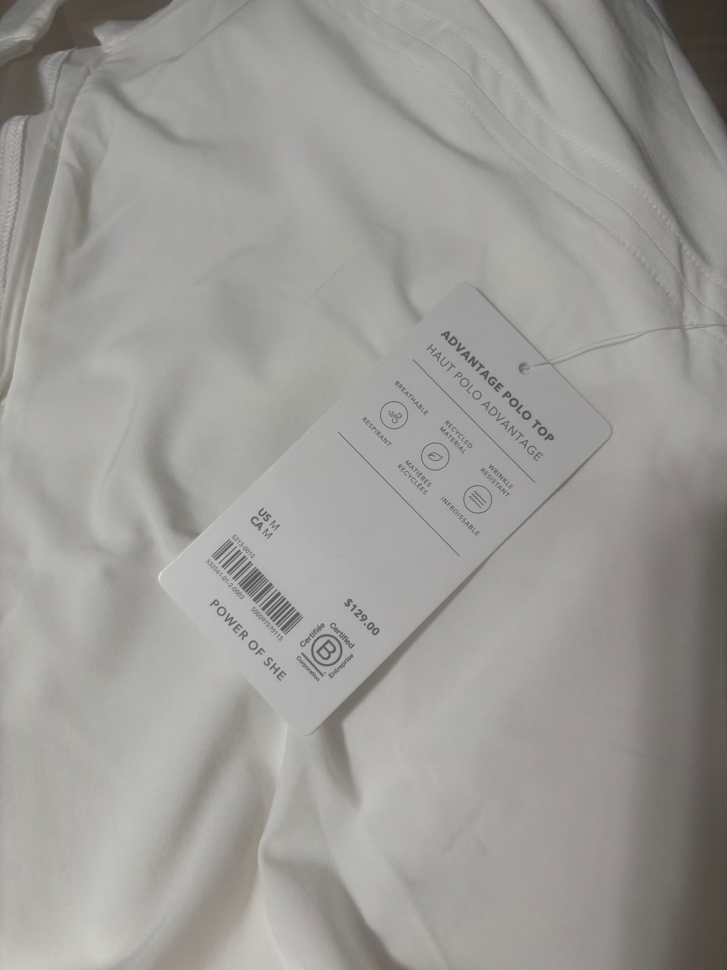 Athleta cream half-zip pullover size M-New with tags.