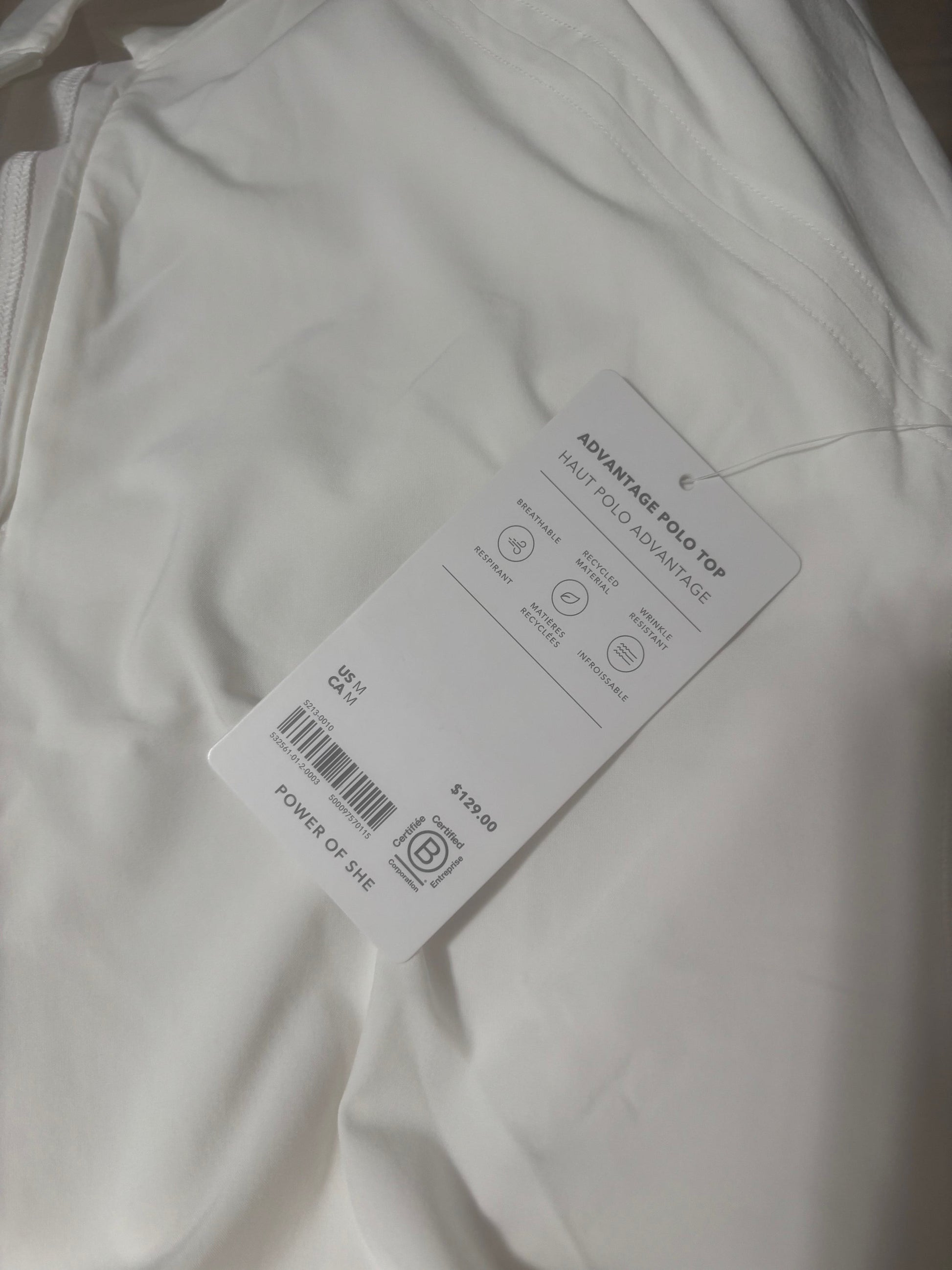 Athleta cream half-zip pullover size M-New with tags.
