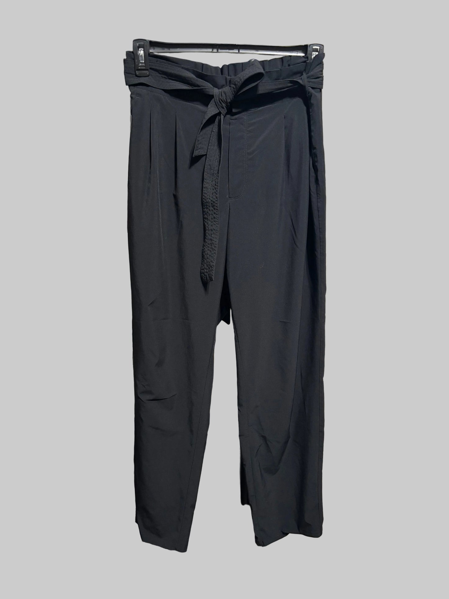 Athleta black size 12 pants front view casual or dress up, Bow detail
