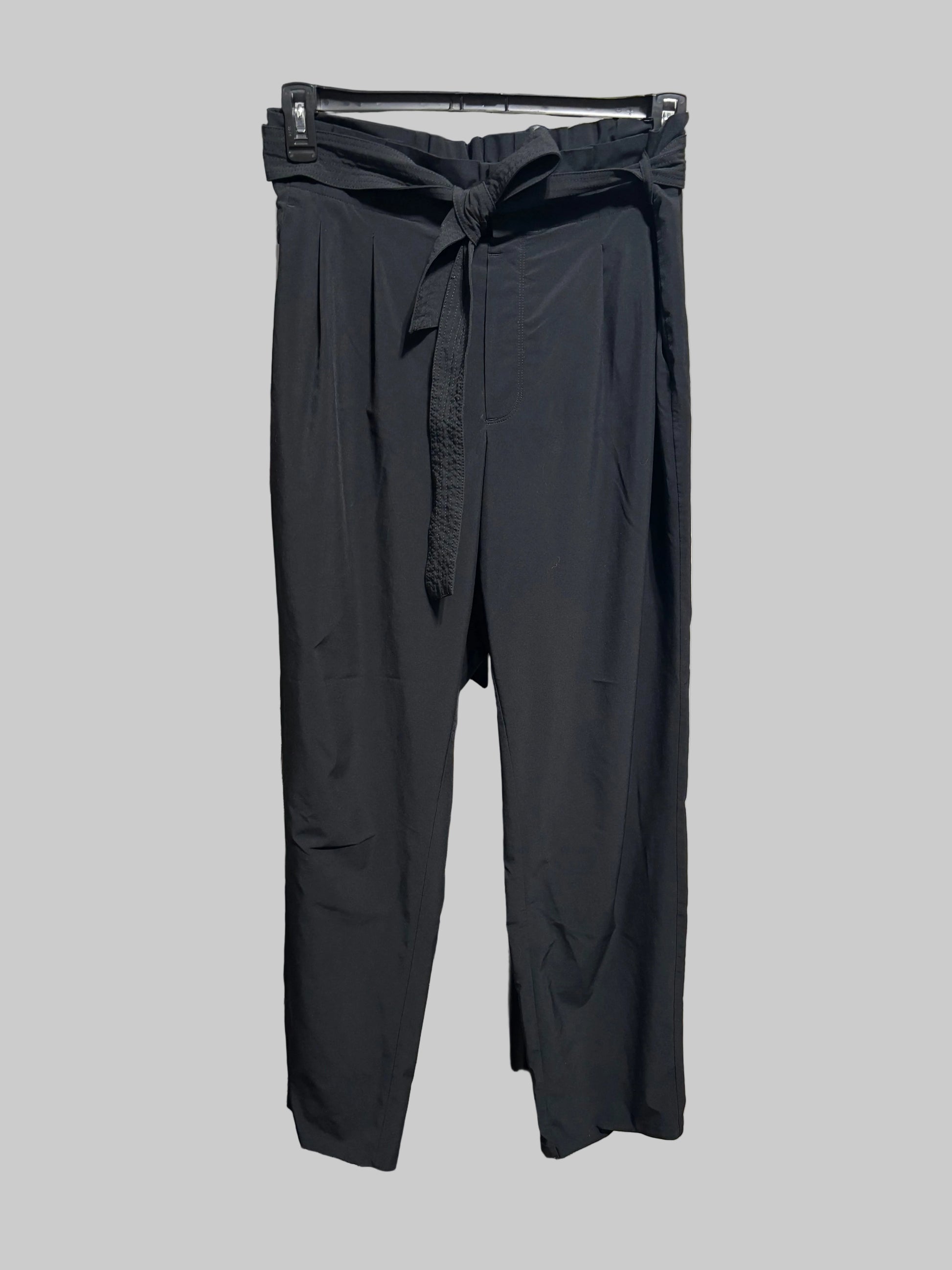 Athleta black size 12 pants front view casual or dress up, Bow detail