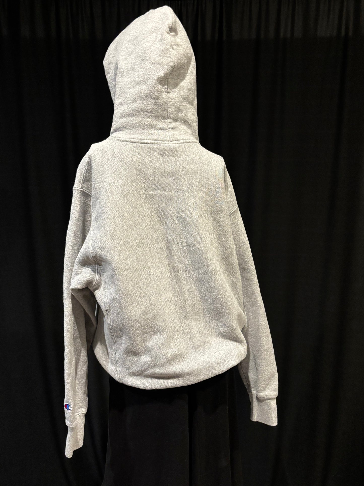 Champion Reverse Weave - USU Hoodie - Gray - Size M - Back View Hoodie up