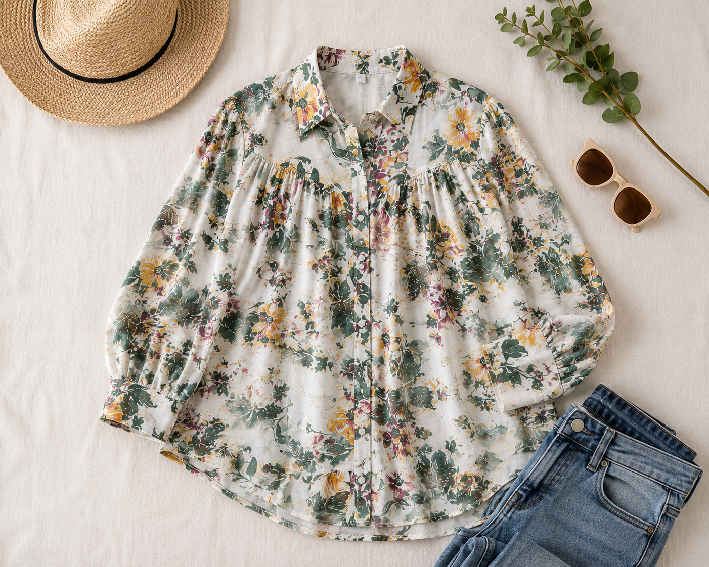 Pilcro Floral Batwing Blouse Anthropologie Size XXS NWT