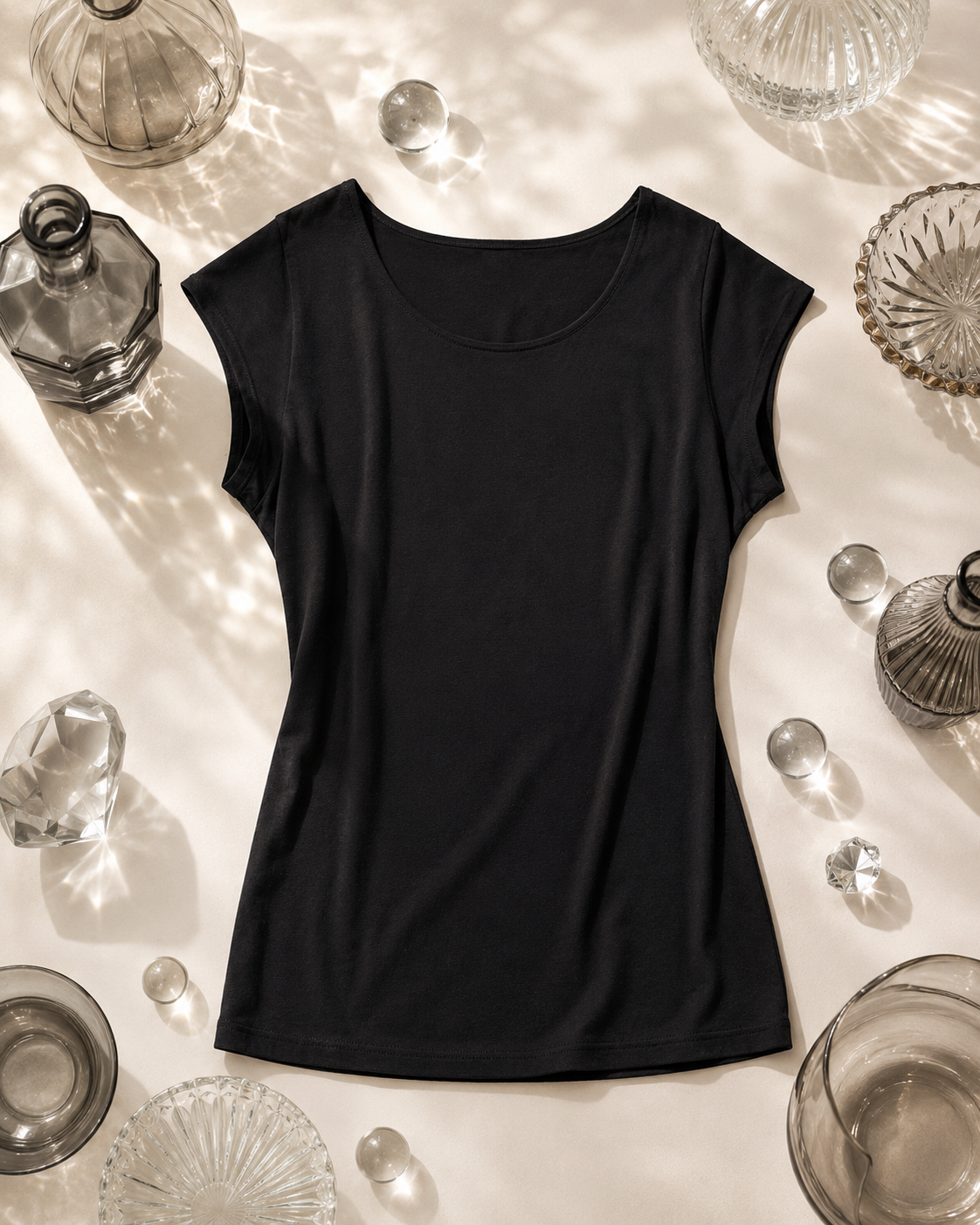 Sweet Salt Black Fitted Muscle T Shirt Size Large