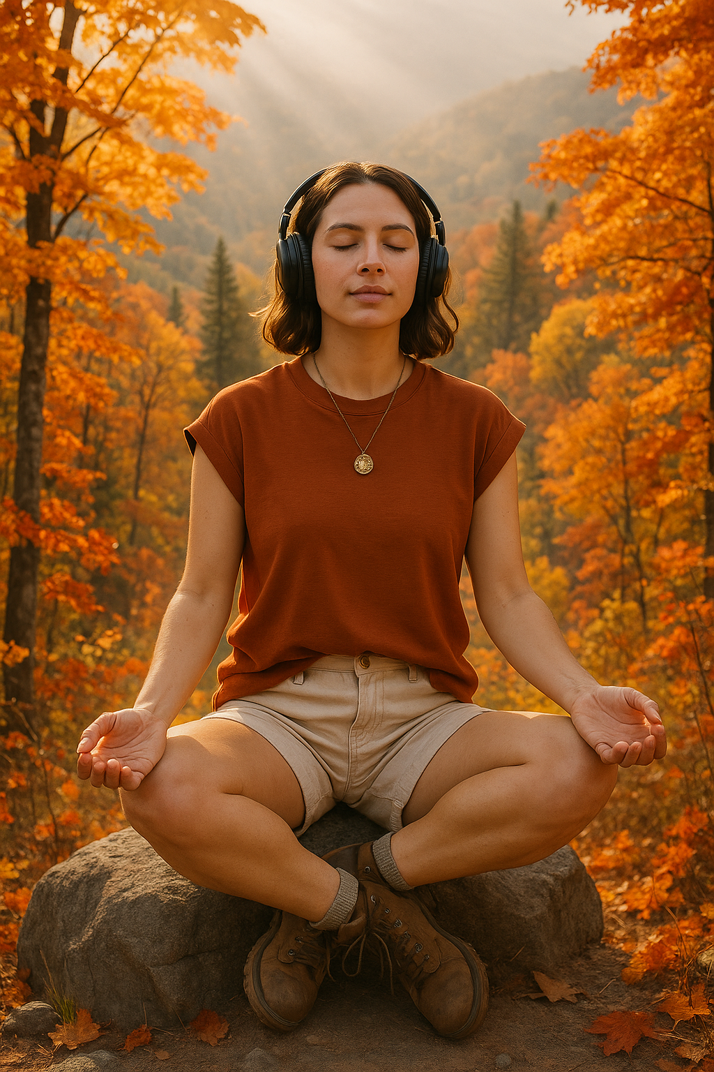 Bohme - Terracotta Short Sleeve Top - Size M - calming - grounded - earthy - fall 