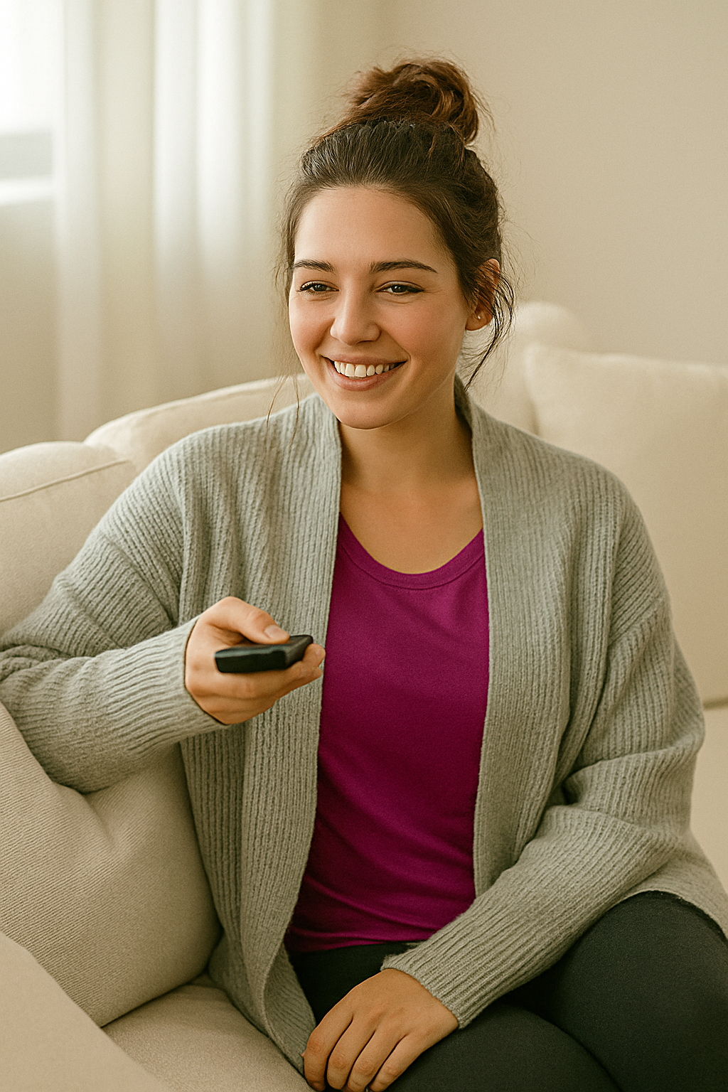 Athleta - Purple - Muscle tank - Size S - layering under a cardigan.