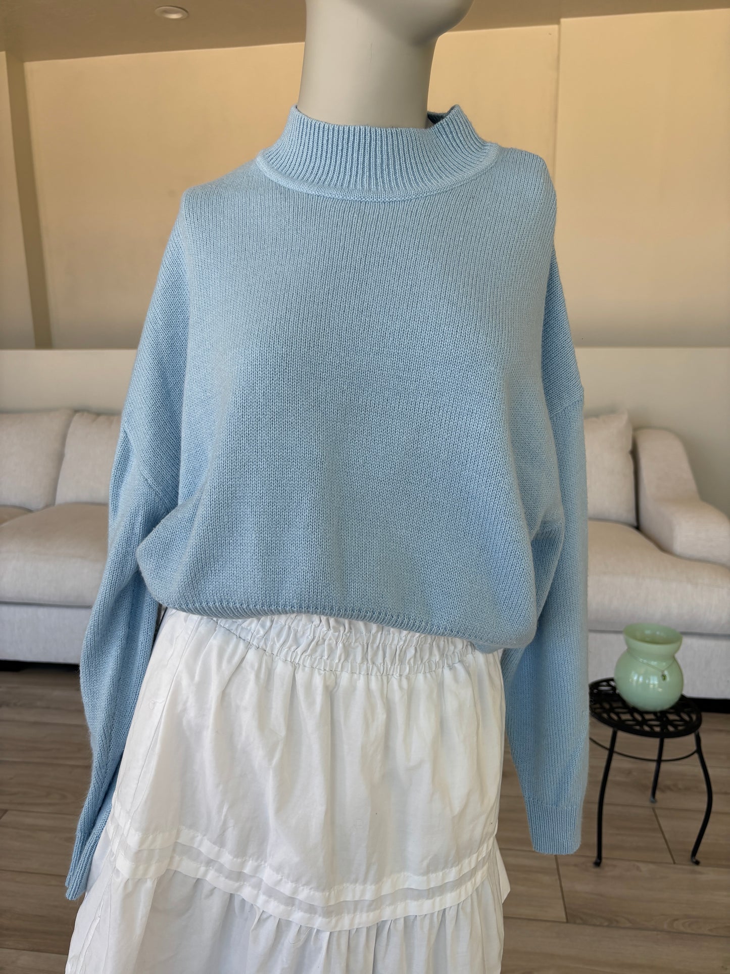 H&M Divided soft blue sweater size medium with casual feminine styling