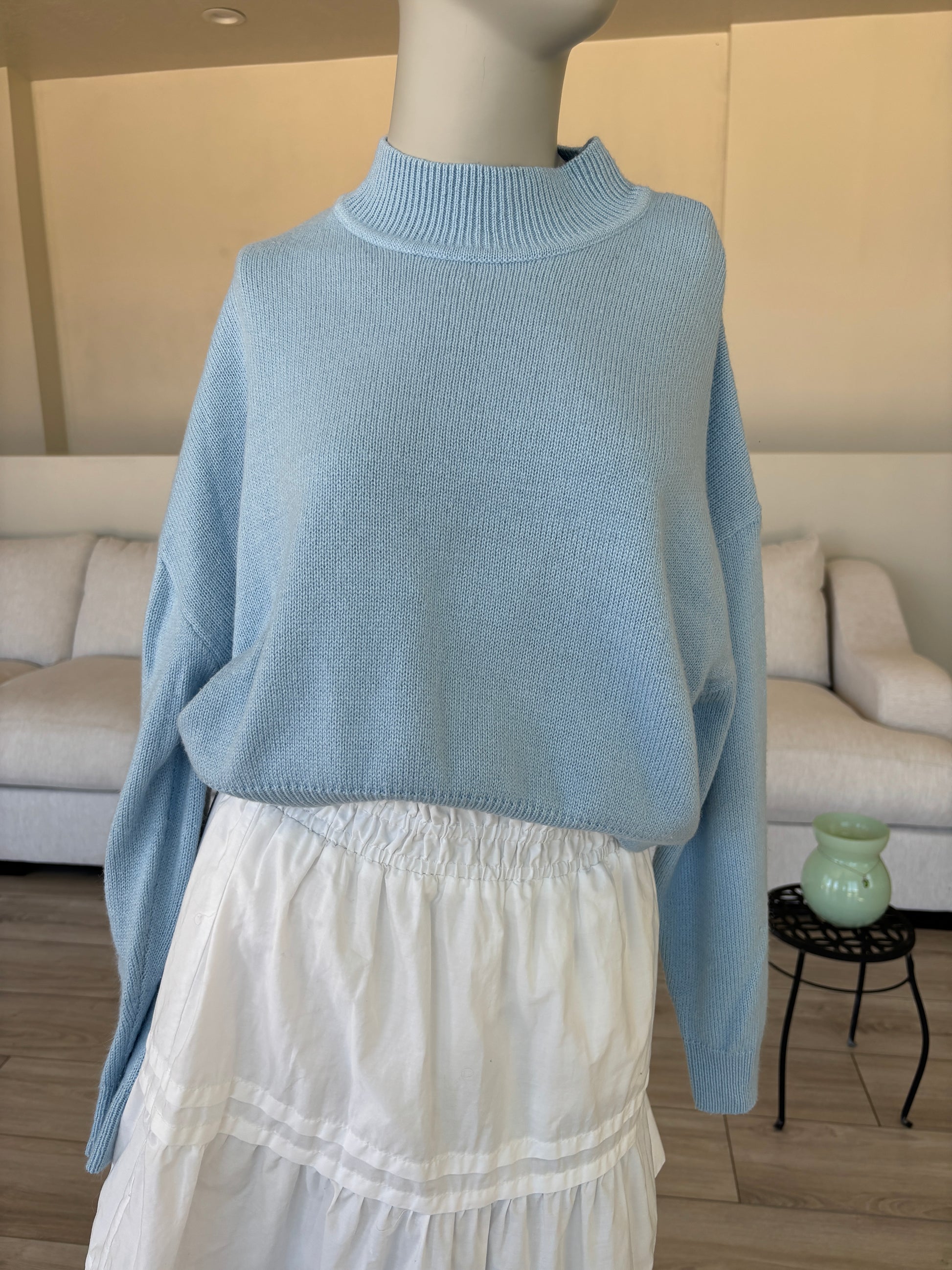 H&M Divided soft blue sweater size medium with casual feminine styling