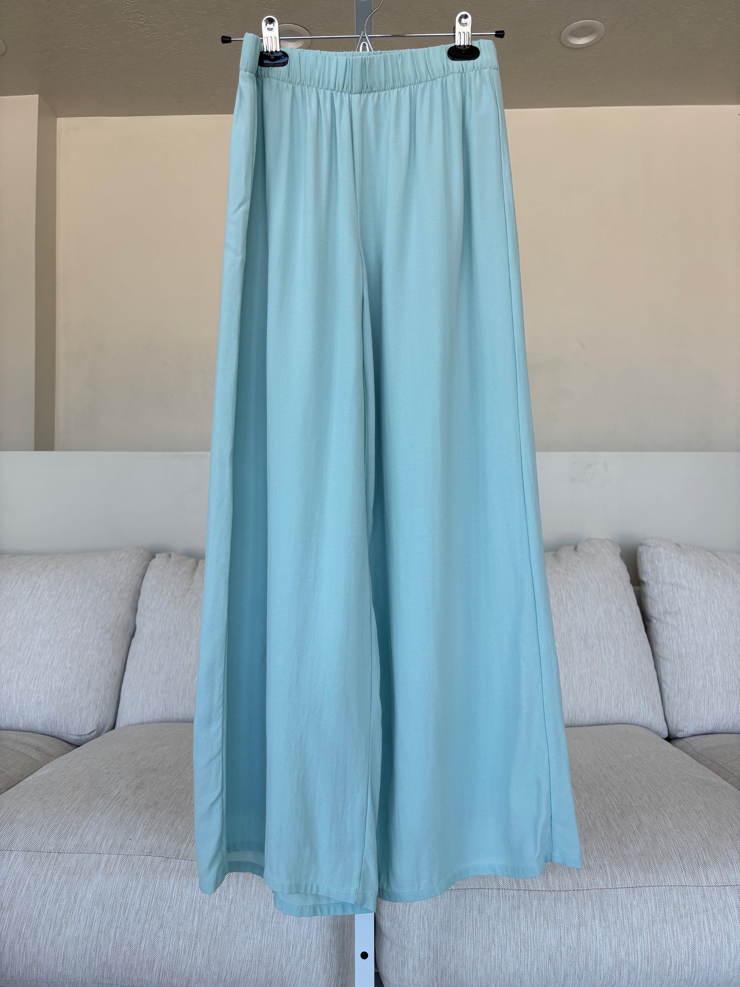 Eileen Fisher luxury silk trousers with elastic waistband size XXS