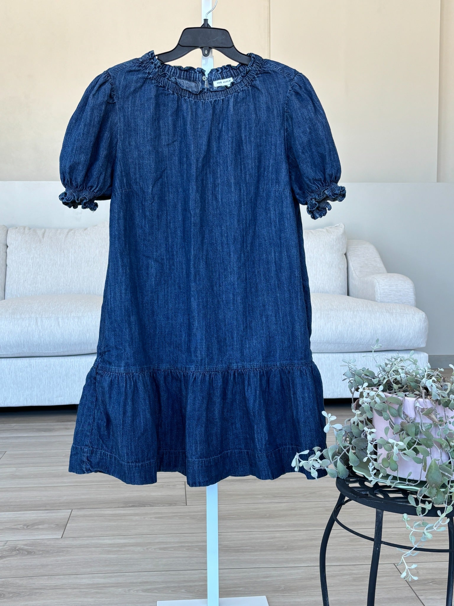 Free Assembly size large denim dress with relaxed feminine silhouette