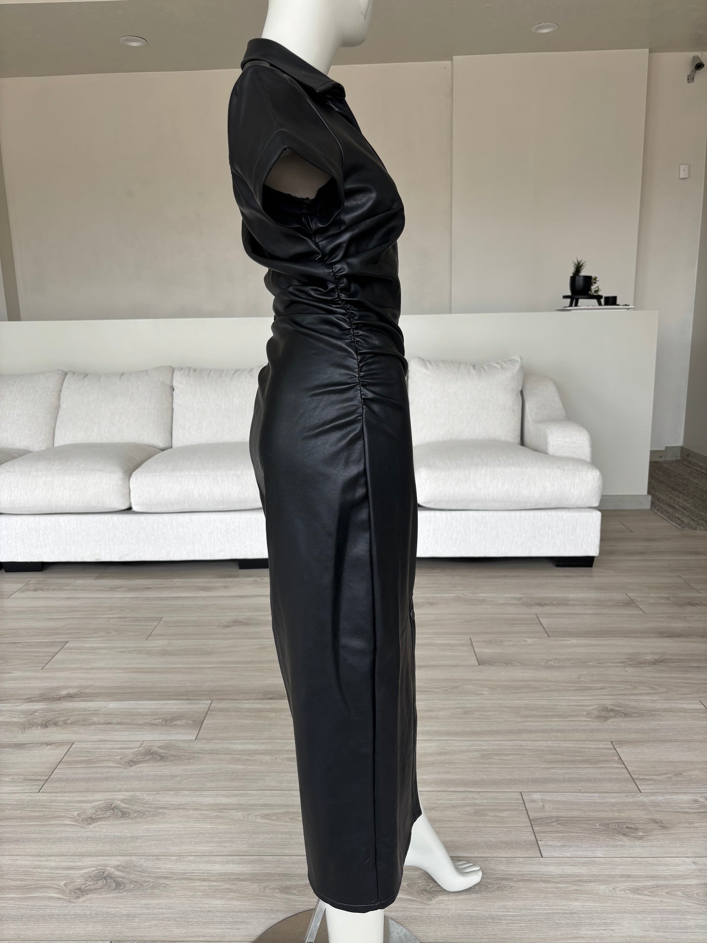 Pilcro Faux Leather Button-Front Midi Dress – Anthropologie – Size XS – New With Tags