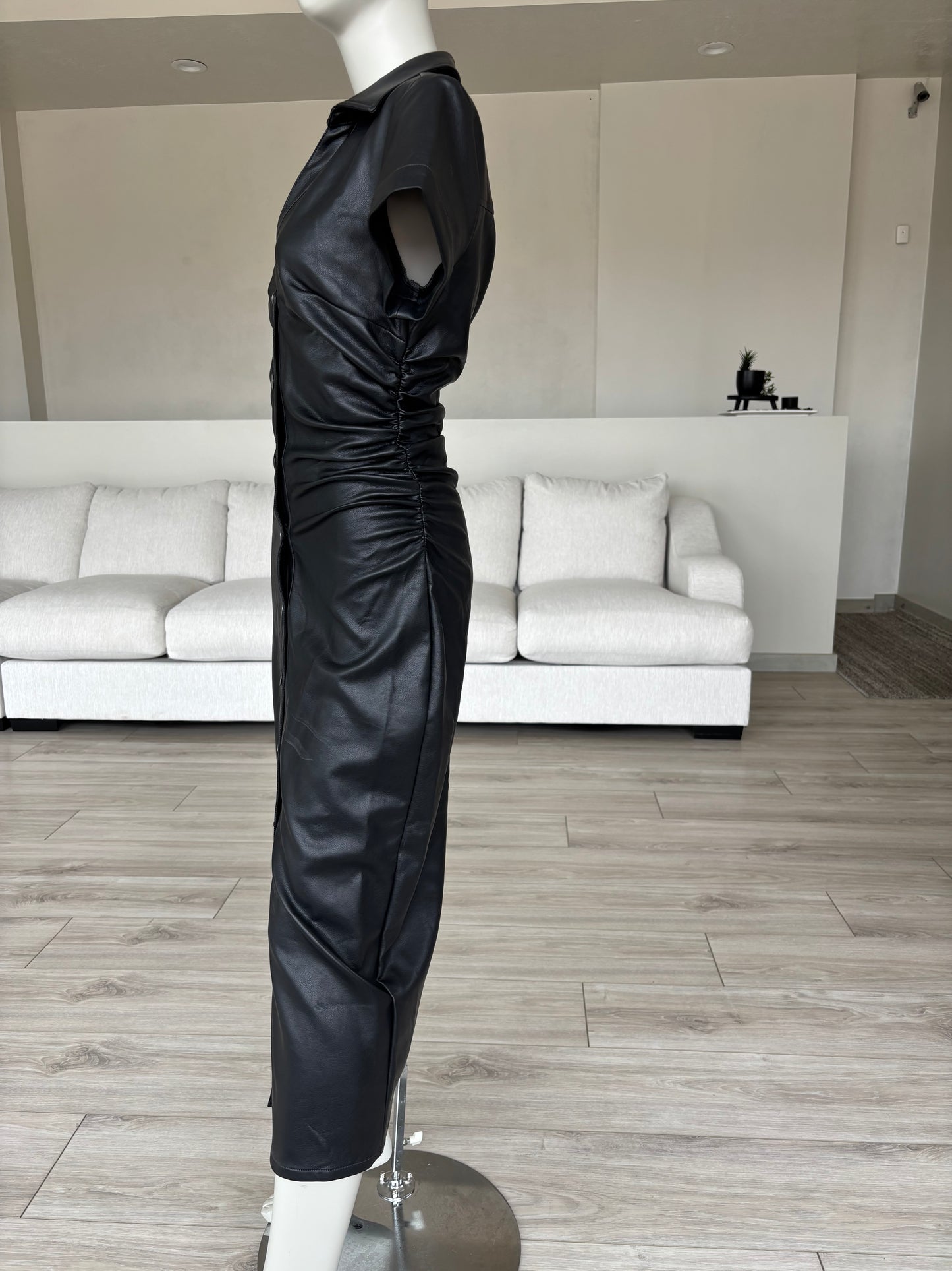 Pilcro Faux Leather Button-Front Midi Dress – Anthropologie – Size XS – New With Tags