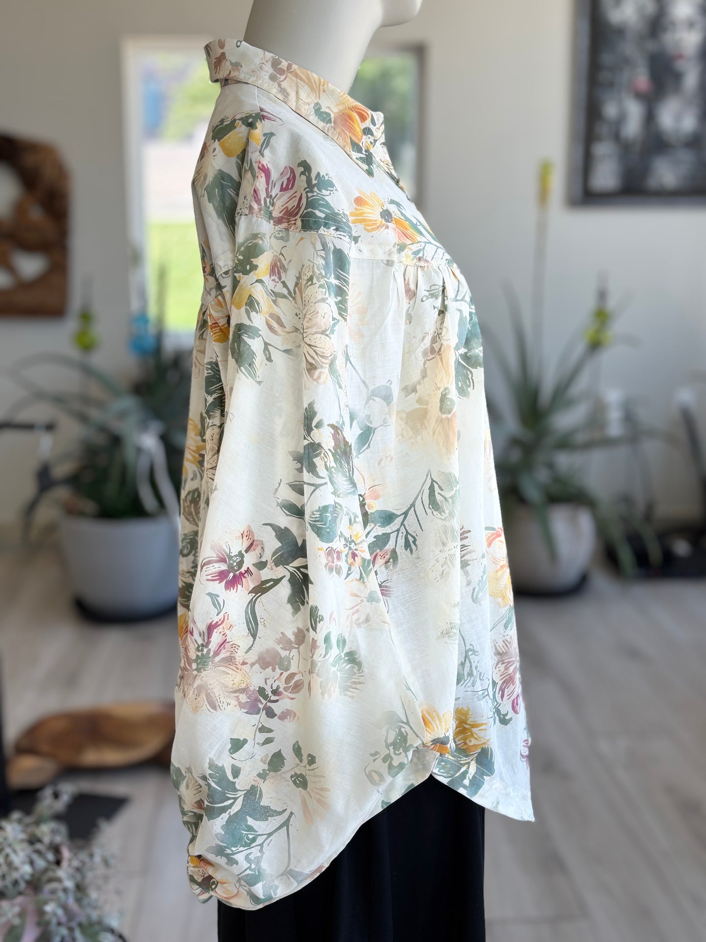 Pilcro Floral Batwing Blouse Anthropologie Size XXS NWT