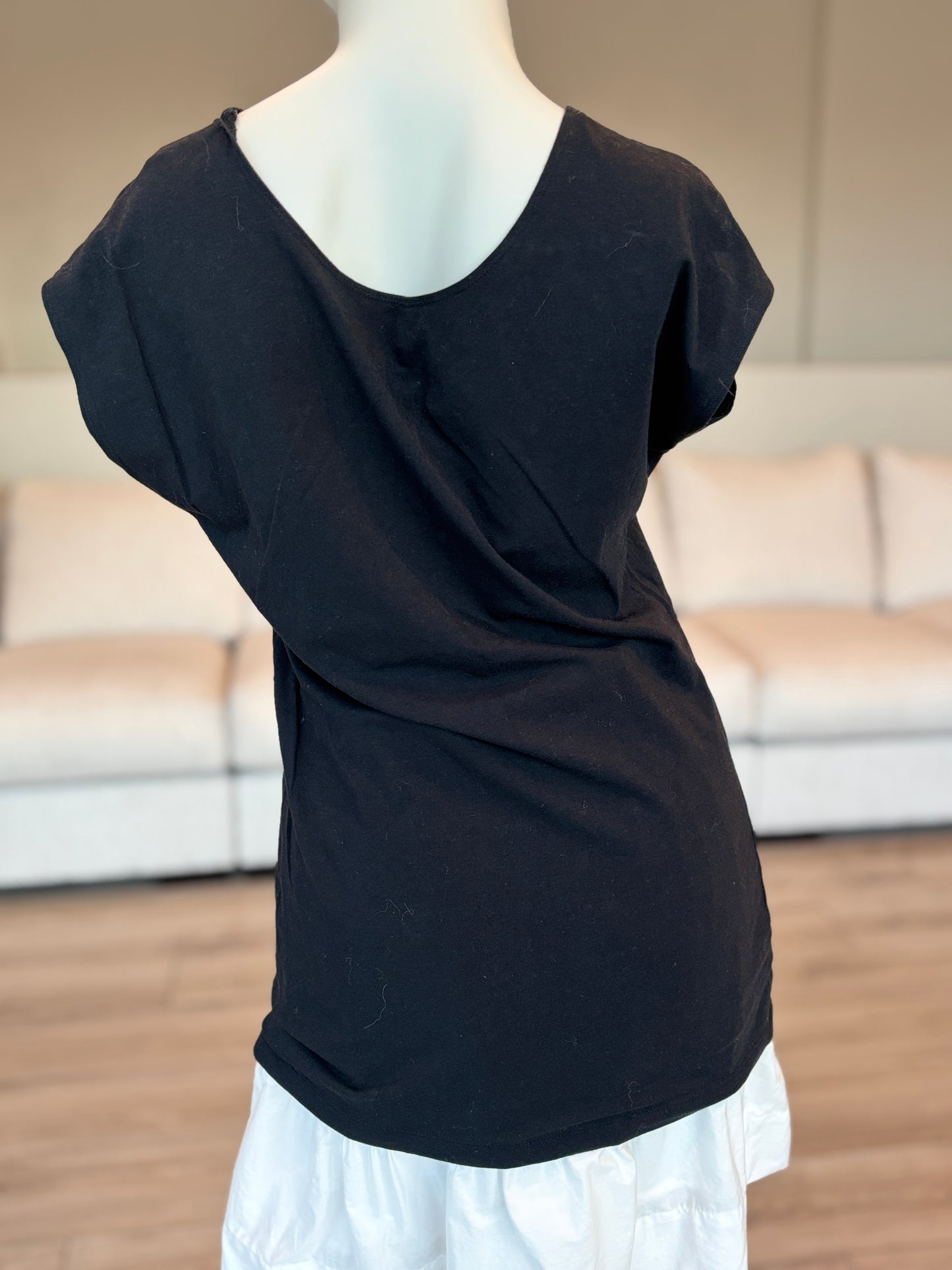 Sweet Salt Black Fitted Muscle T Shirt Size Large