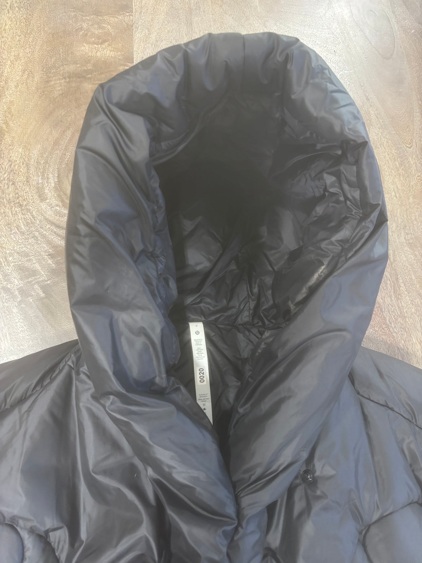 Lululemon - Bougie Black Puffer Short Hooded Coat - Size 0