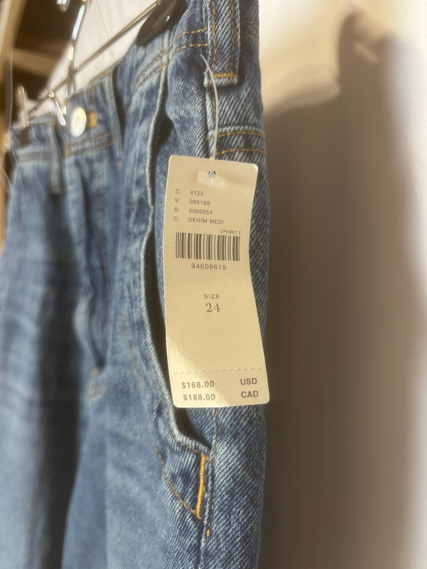 Pilcro - Sparkle Cuffed and Cropped Denim Pants - Size 24 - new with tags