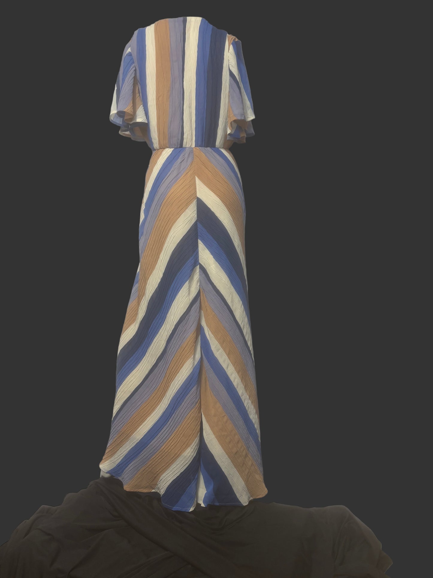 Striped dress - Dee Elly - Coastal Stripe Maxi Dress - Size M - mannequin back view