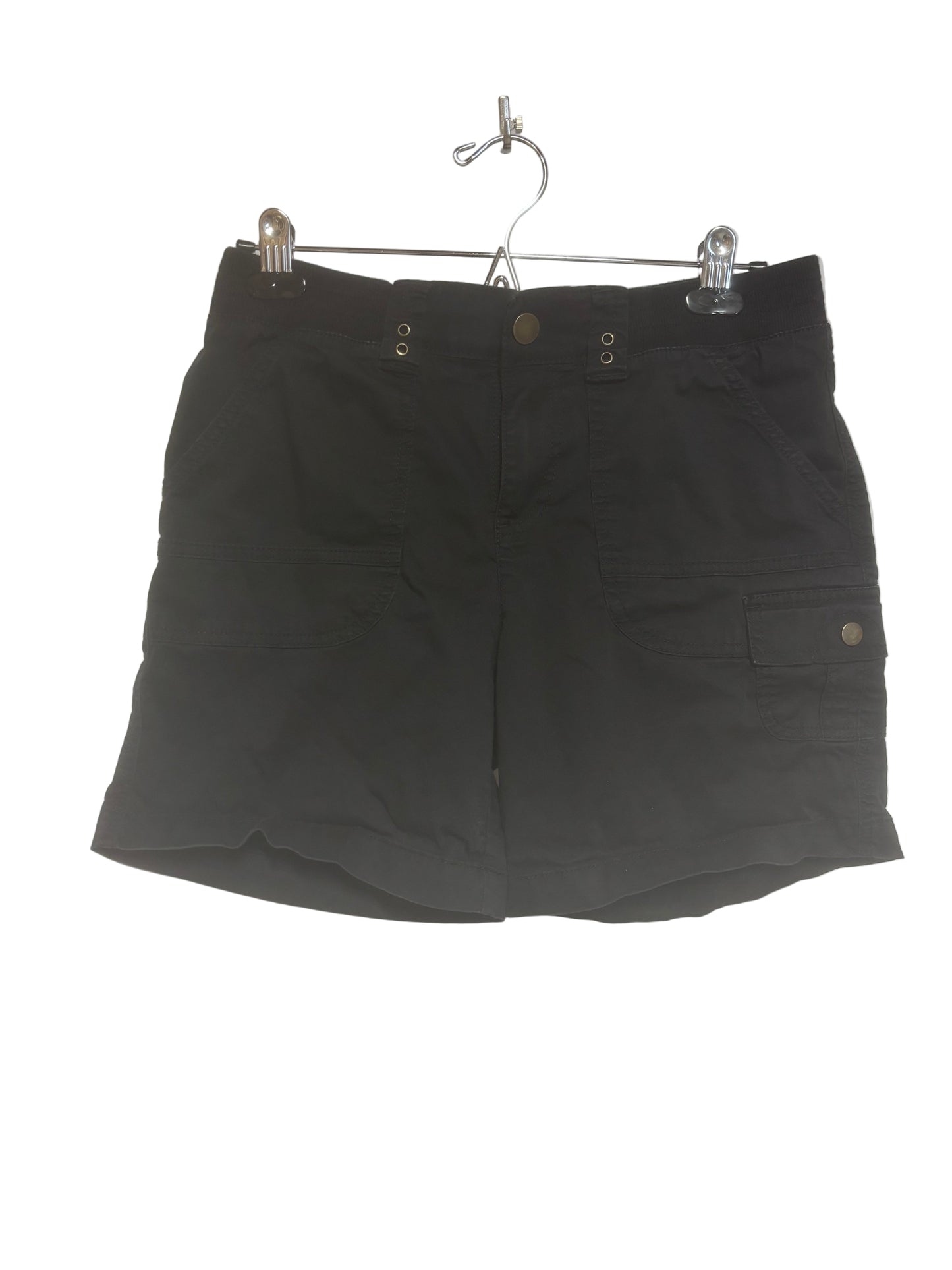 Lee realaxed fit jean shorts, wide leg, comfortable, elastic waist, snap closure.