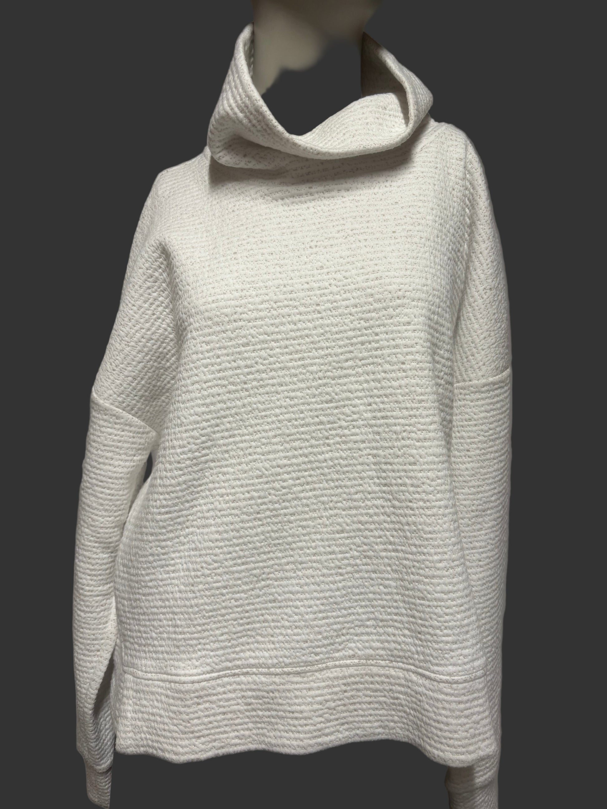 White and Tan marling, Sweatshirt, calia, Cozy and warm.  Size L Calia by Carrie Underwood.