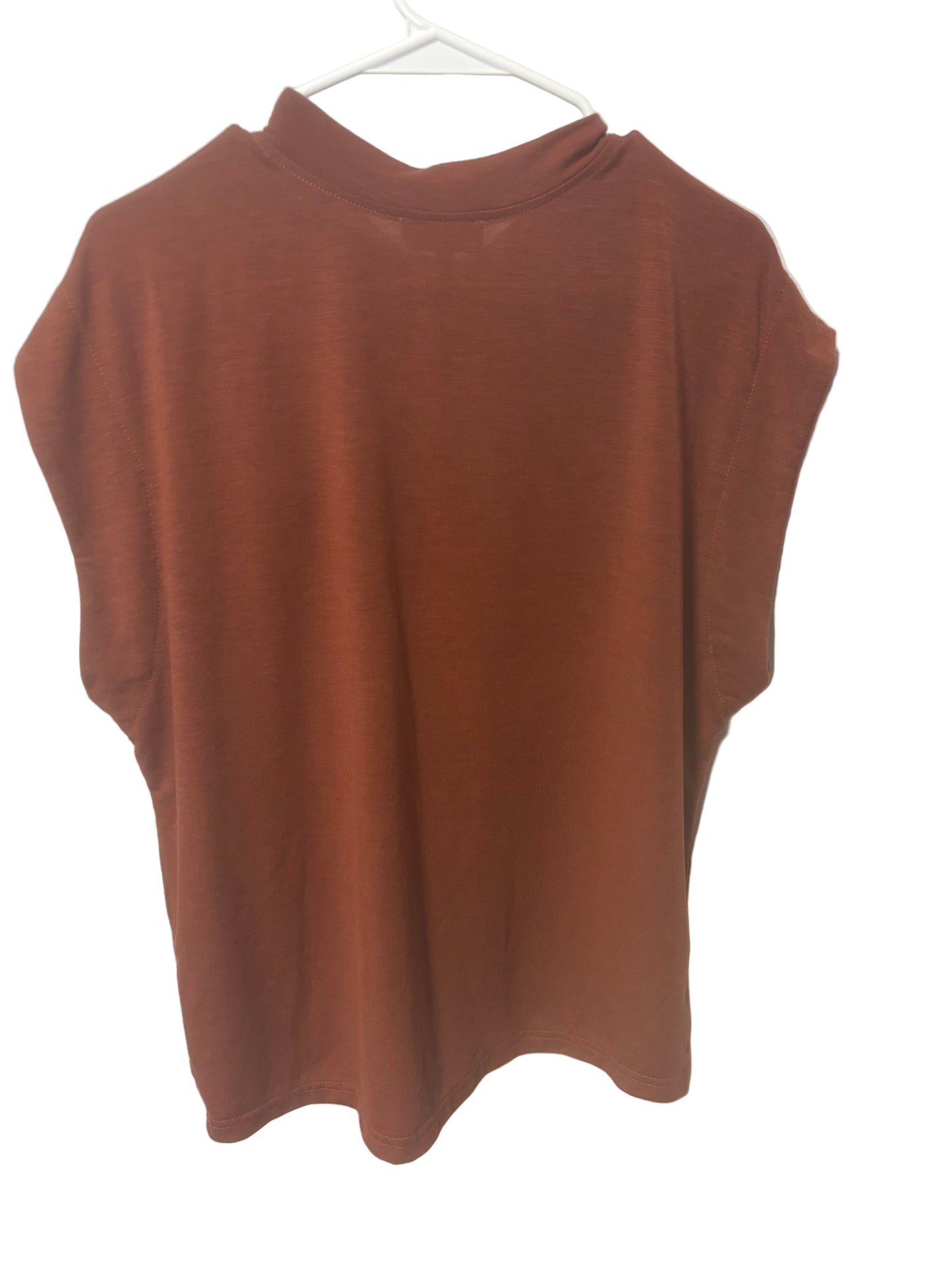 Bohme - Terracotta Short Sleeve Top - Size M - back view - comfortable - roomy