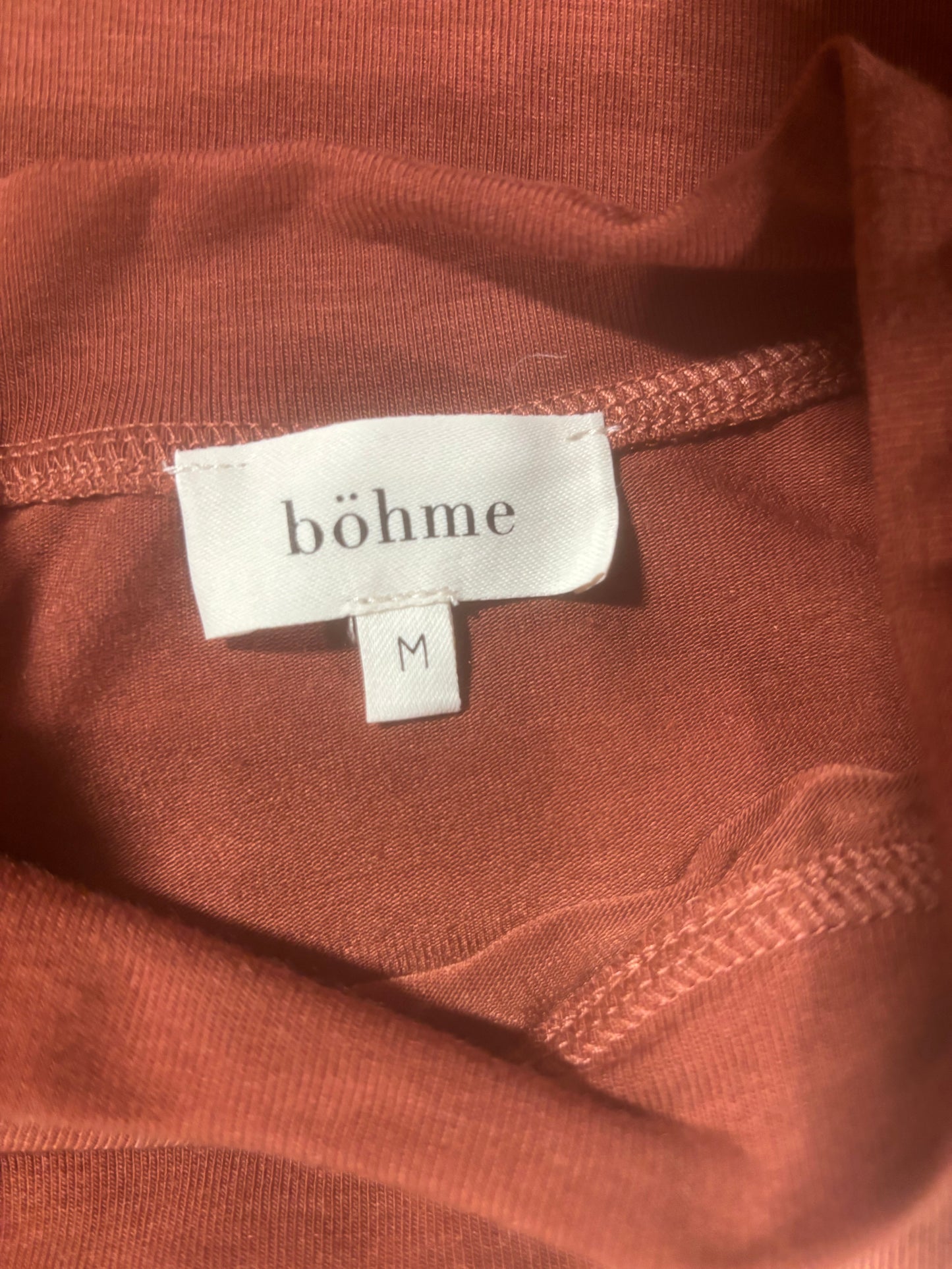 Bohme - Terracotta Short Sleeve Top - Size M - tag - roomy - lays nicely