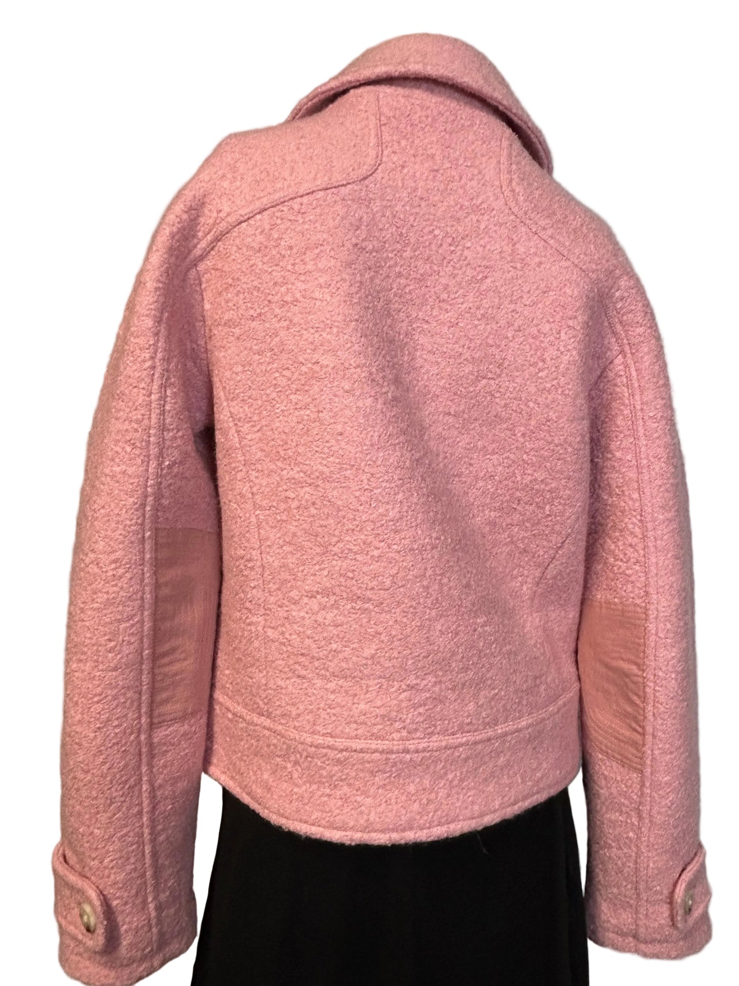 Sundance - Pink Textured Peacoat - Limited Edition Artisan Collector's Piece - back view luxury