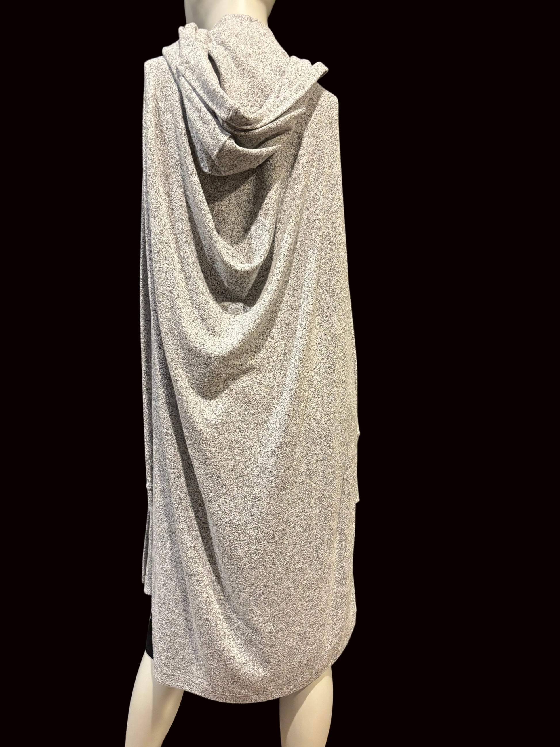 Athleta - Grey Drapey Hooded Sweater - Size S - very long