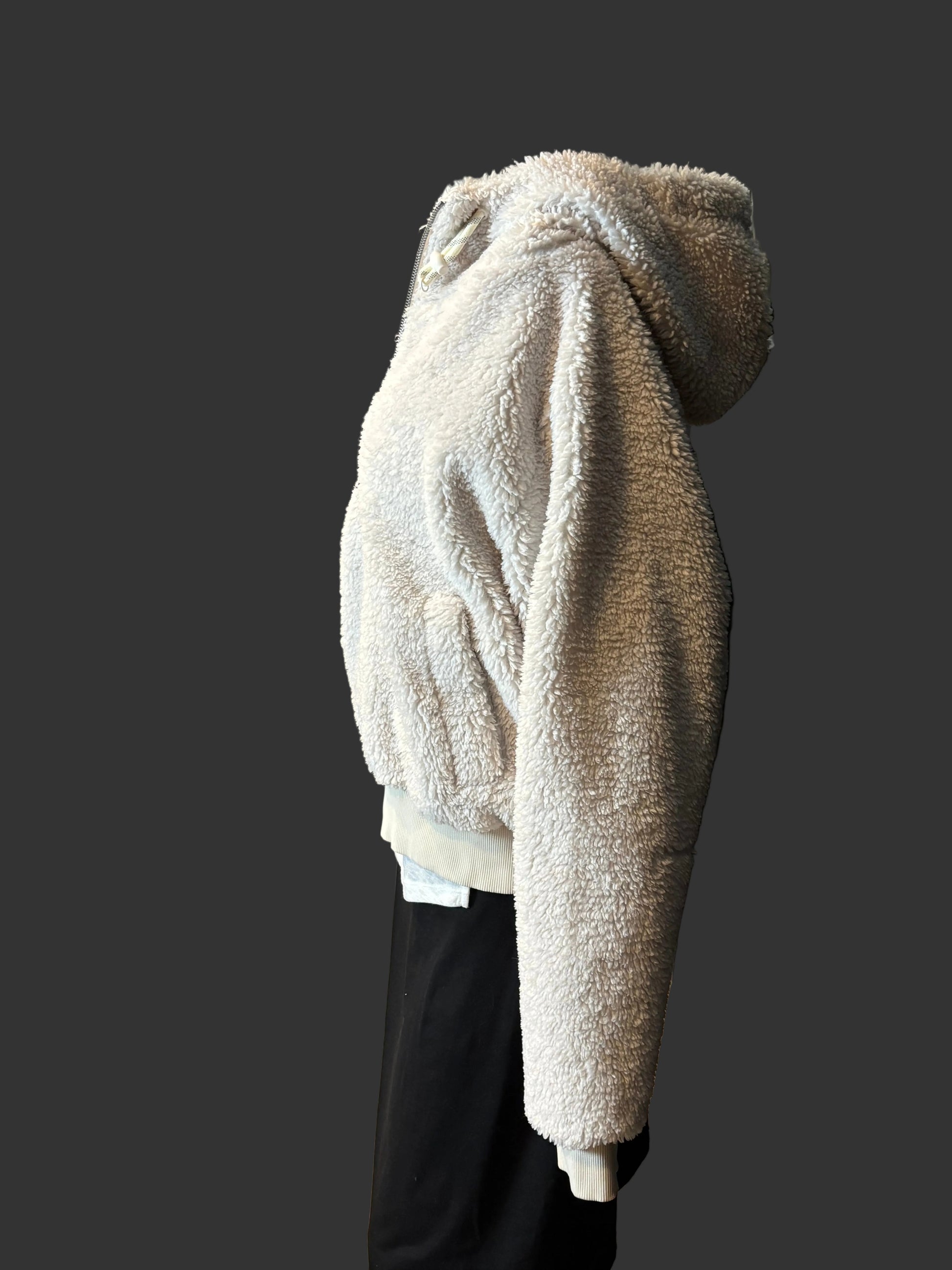 lululemon - Sherpa 1/2 zip plush hoodie - ivory - Size 10 - warmth at any time