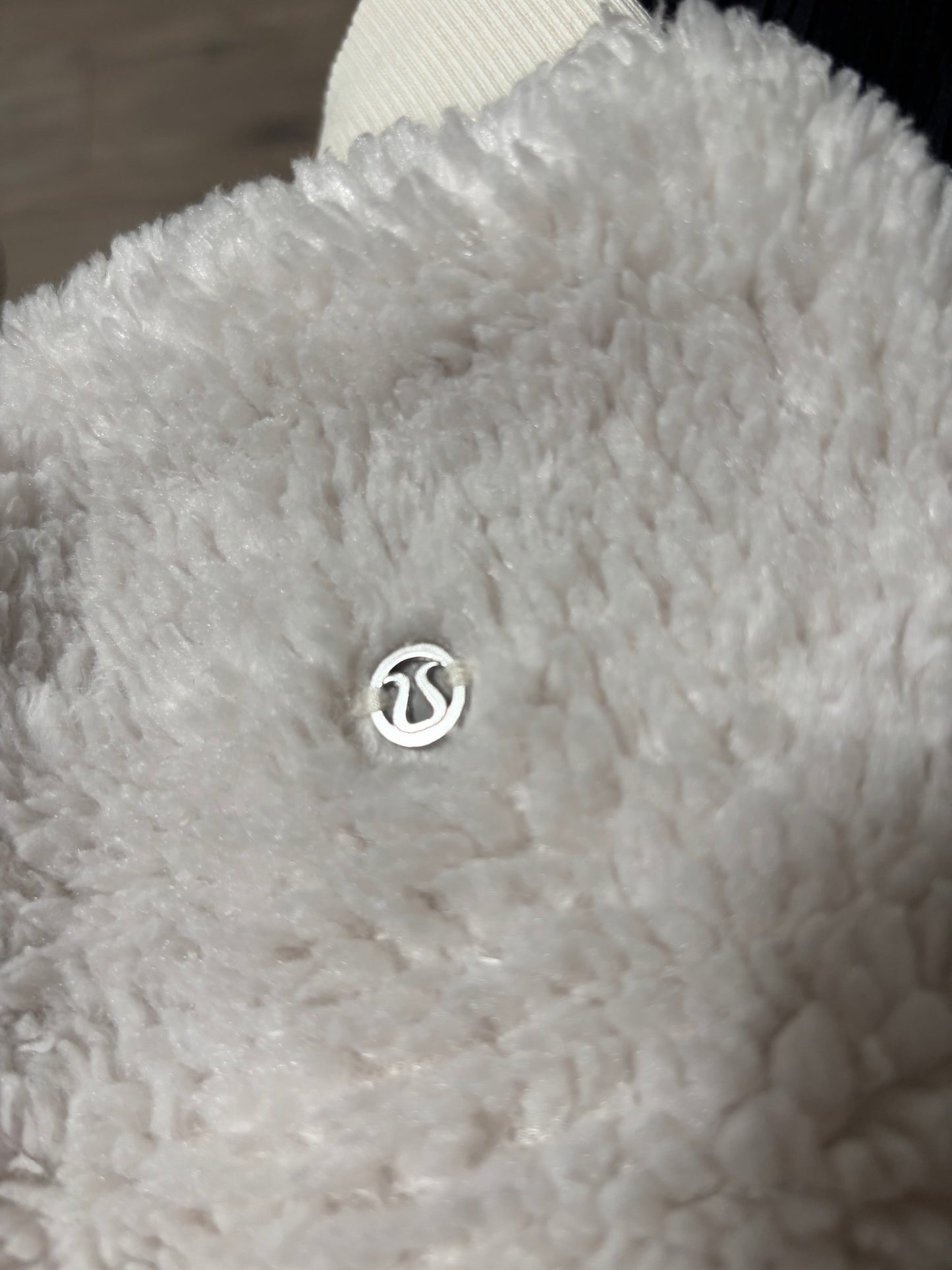lululemon - Plush Sherpa 1/2 Zip Pullover Hoodie - Size 10 - Ivory - lulul icon