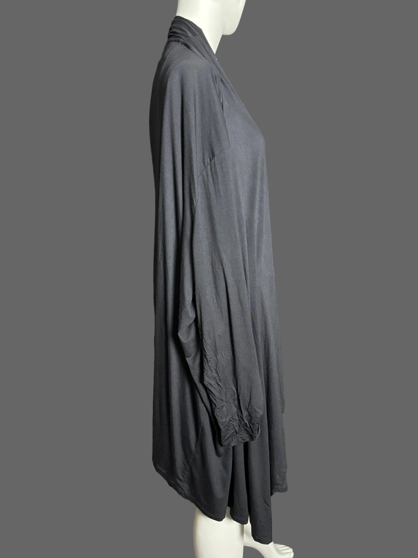 Lane Bryant - Black Wrap Cardigan - Size 26/28 (Lane Bryant Sizing) - NWT - Side View - Cuffed sleeve - beautiful