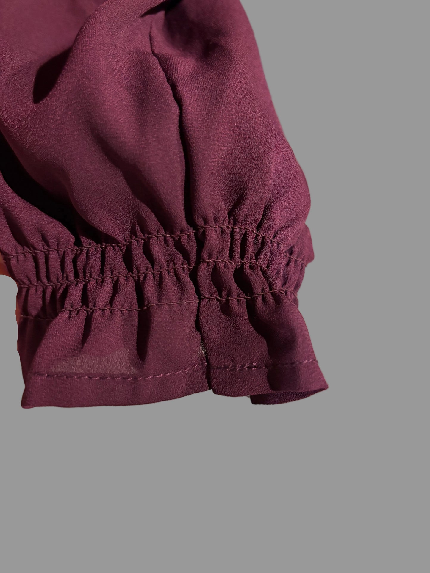 Lane Bryant - Maroon Button-Up Shirt with Ruffle Cuffs - Size 26/28 - Ruffle Sleeve