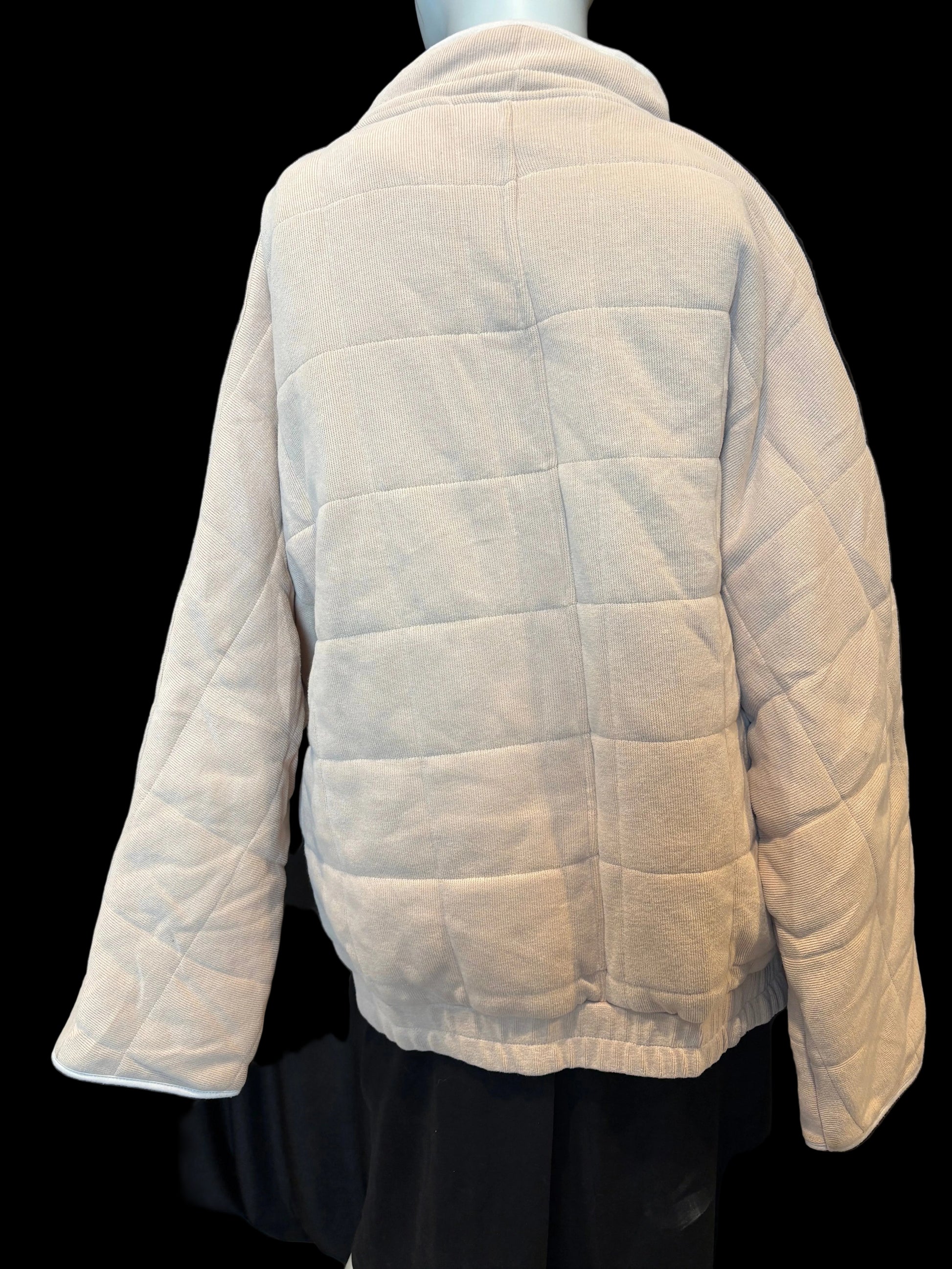 Unbranded - Tan Quilted Coat - Size XL - Back view - comfortable and cushy