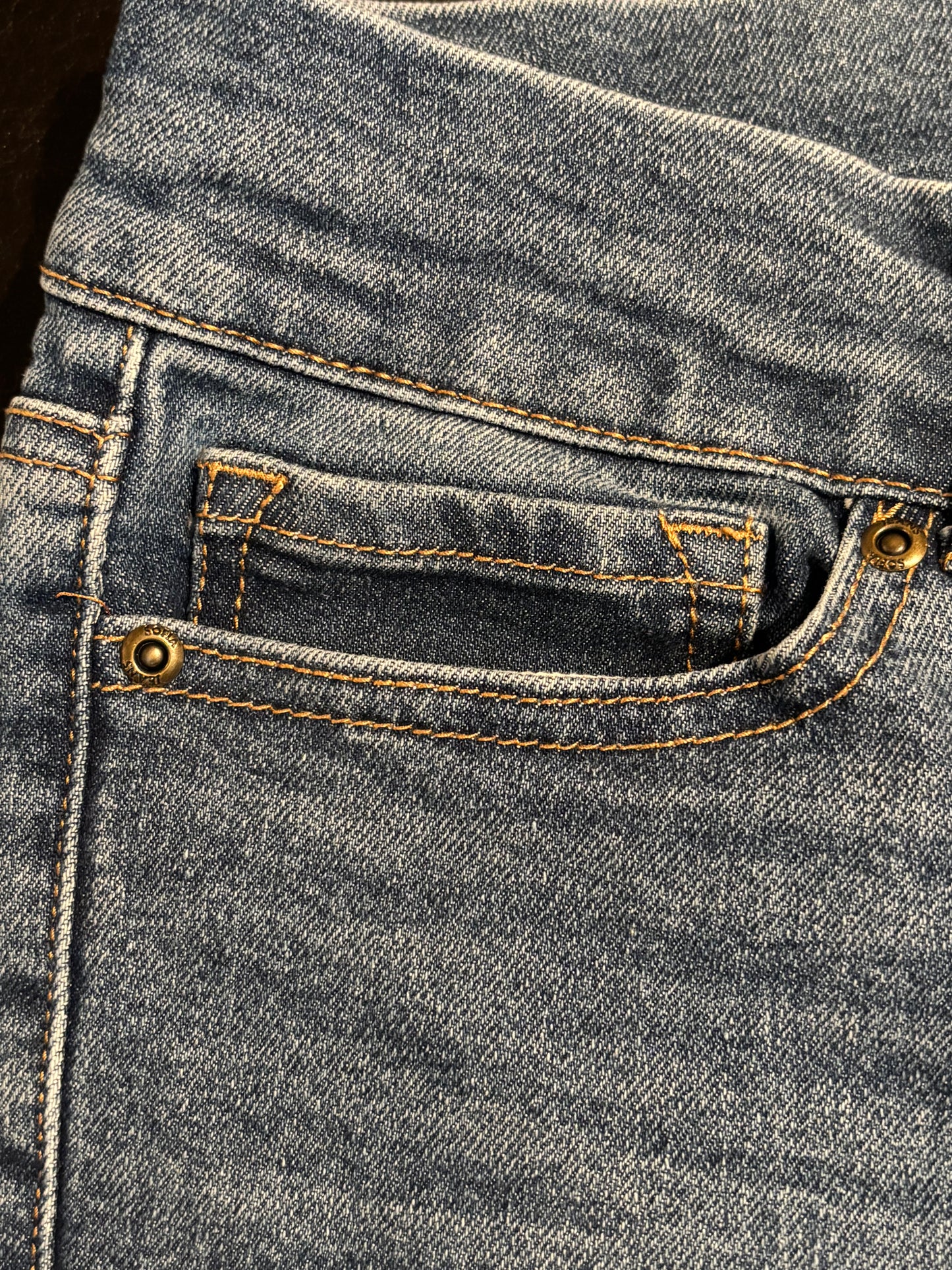 Sophia Jeans - Medium Blue Wide Leg Jeans - Size 12 - Right Mini Pocket