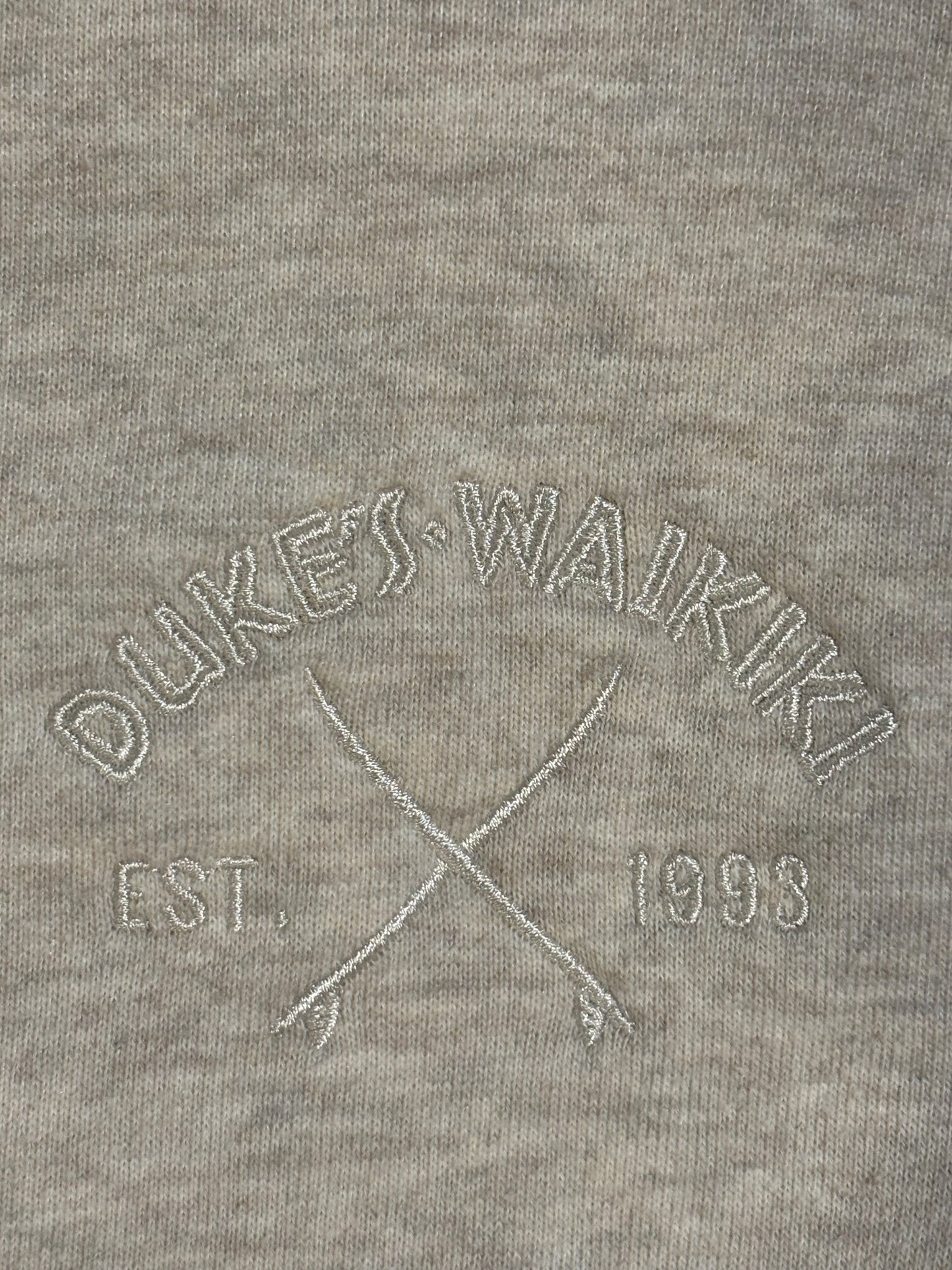 Techstyles - Duke's Waikiki Hooded Sweatshirt - Heathered Tan/Grey - Size XL - Logo