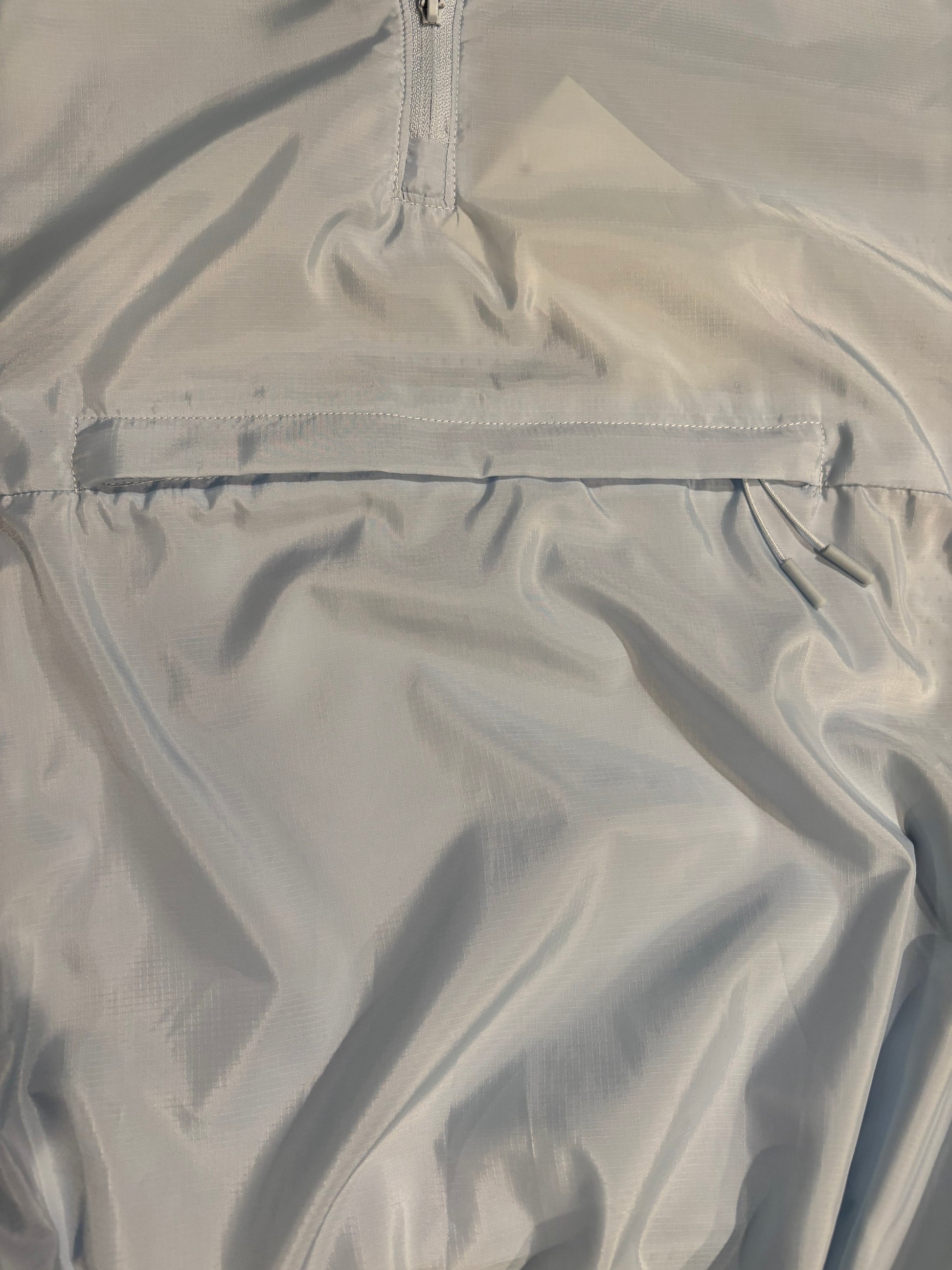 Mono B | Light Blue Half-Zip Mesh Windbreaker Jacket | Size L | NWT | Front Pocket