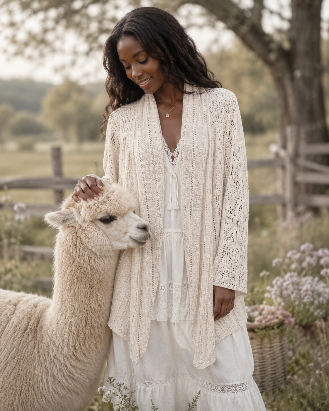 INC International Concepts vintage ivory pointelle knit cardigan size small from Adored Again boutique