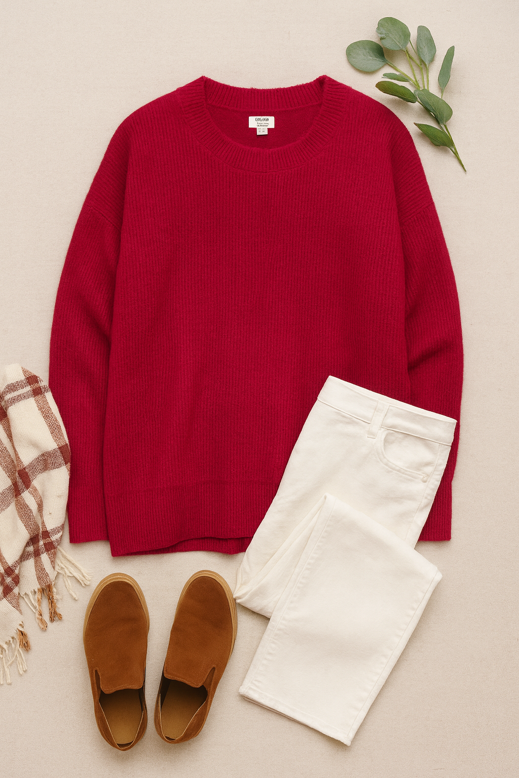 J.Crew - Deep Fuchsia Lux Sweater - Size XL showing soft fabric texture and color.