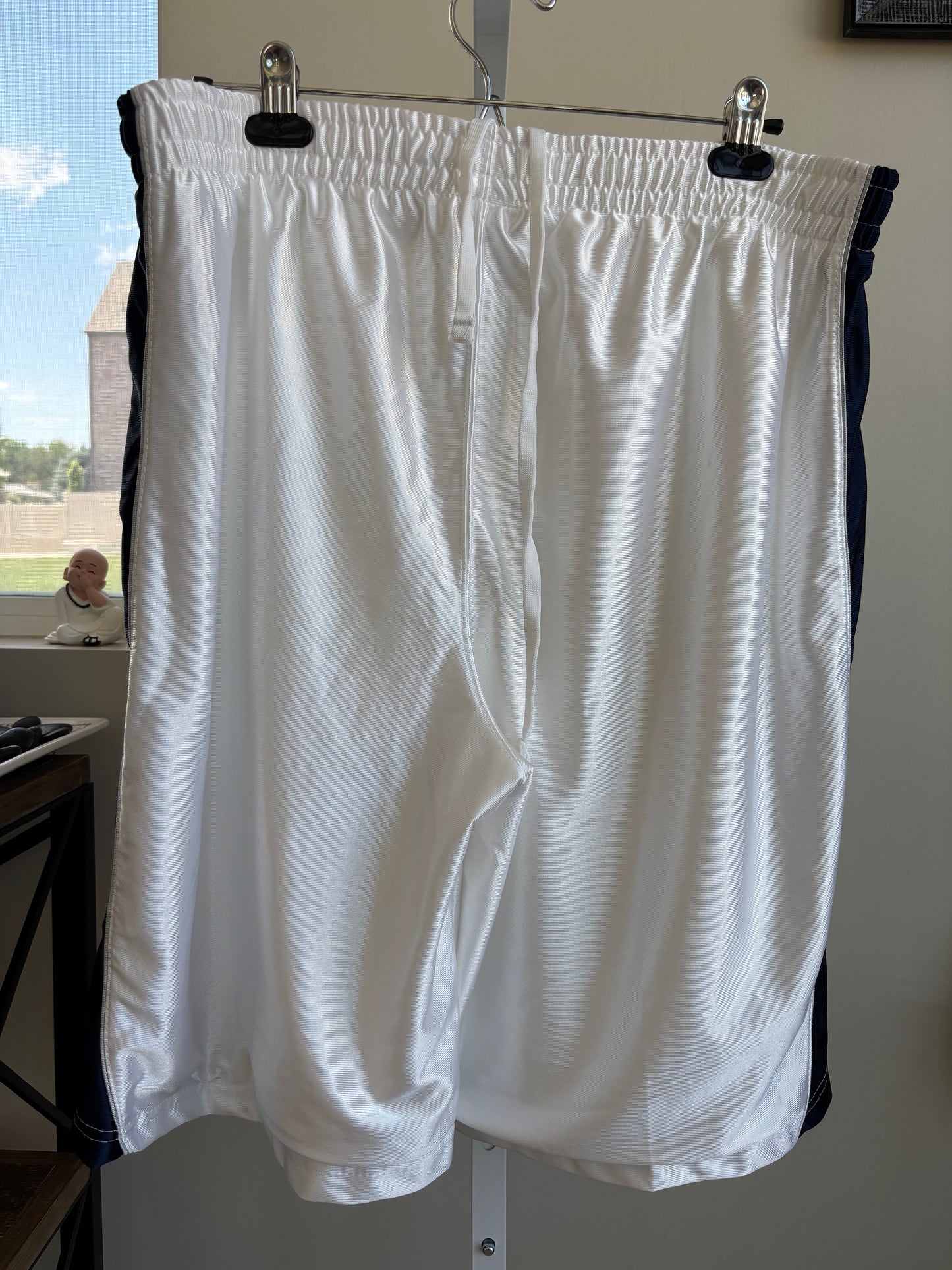 Men’s BYU Cougars polyester fan gear shorts in white and blue size XL