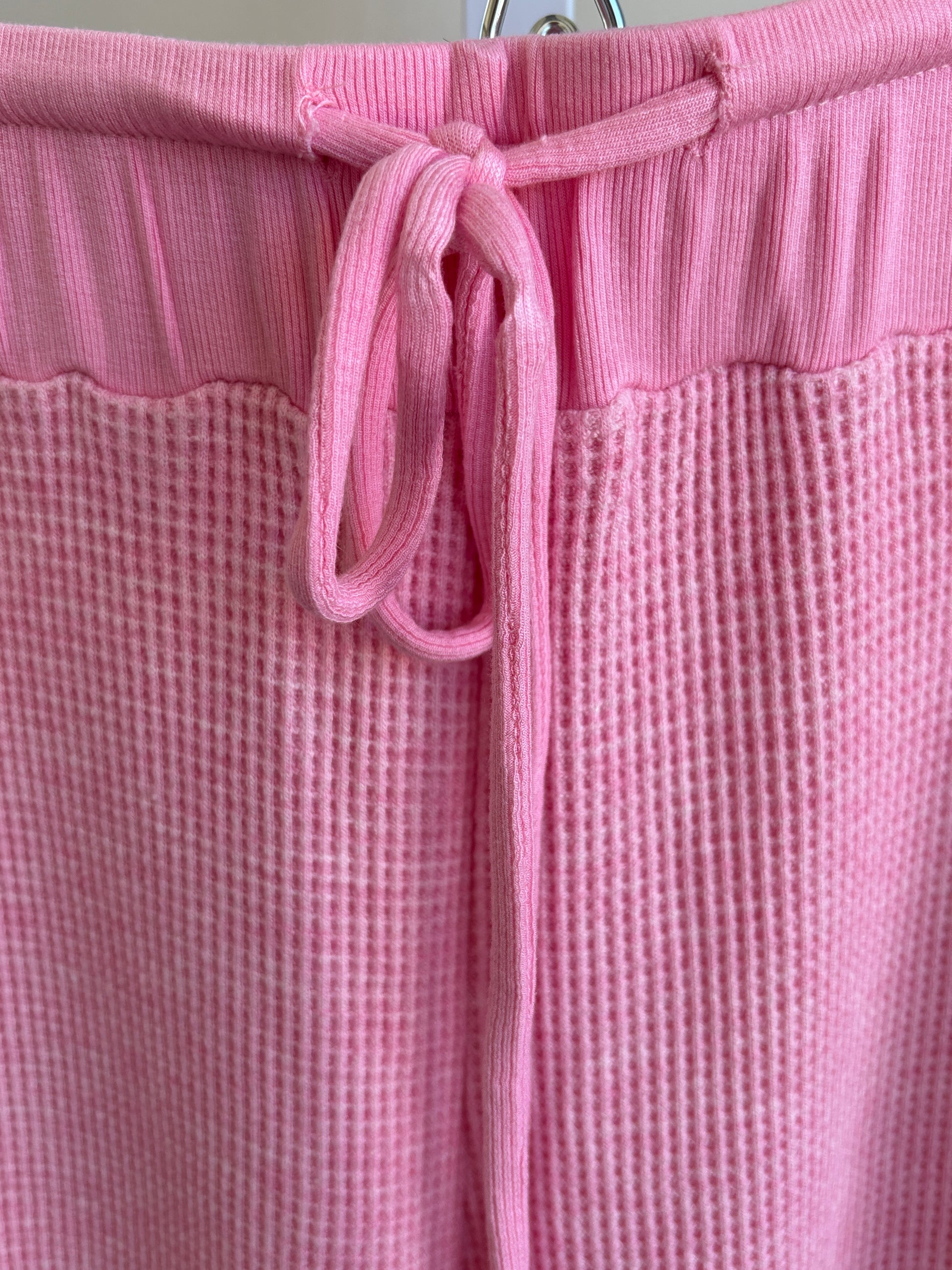 Pink Lily pink pull on lounge pants with smooth side panel detail and comfortable wide leg shape