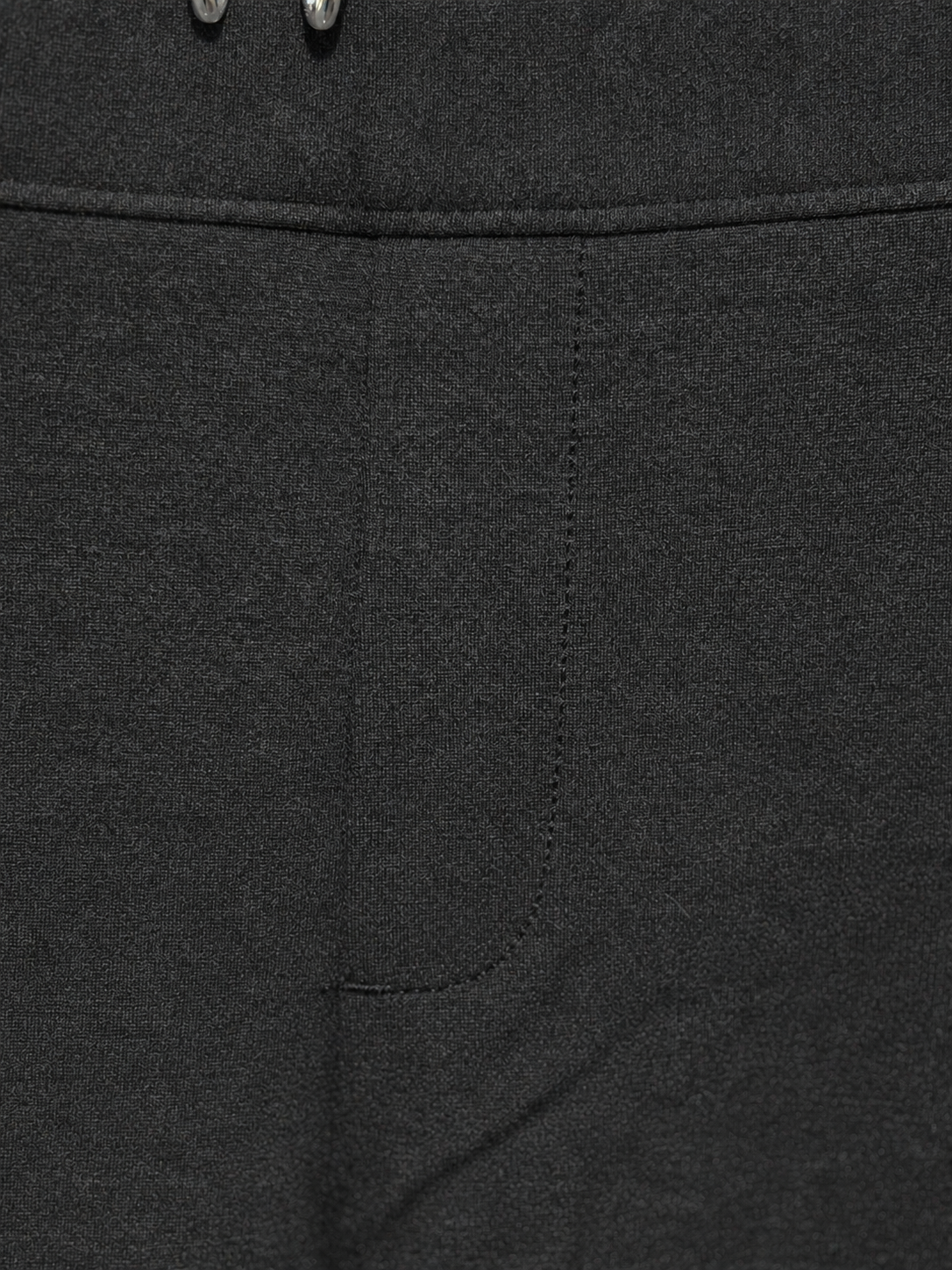 SPANX Perfect Pant in deep Charcoal Heather with smoothing ponte fabric and a wide-leg silhouette, size S.