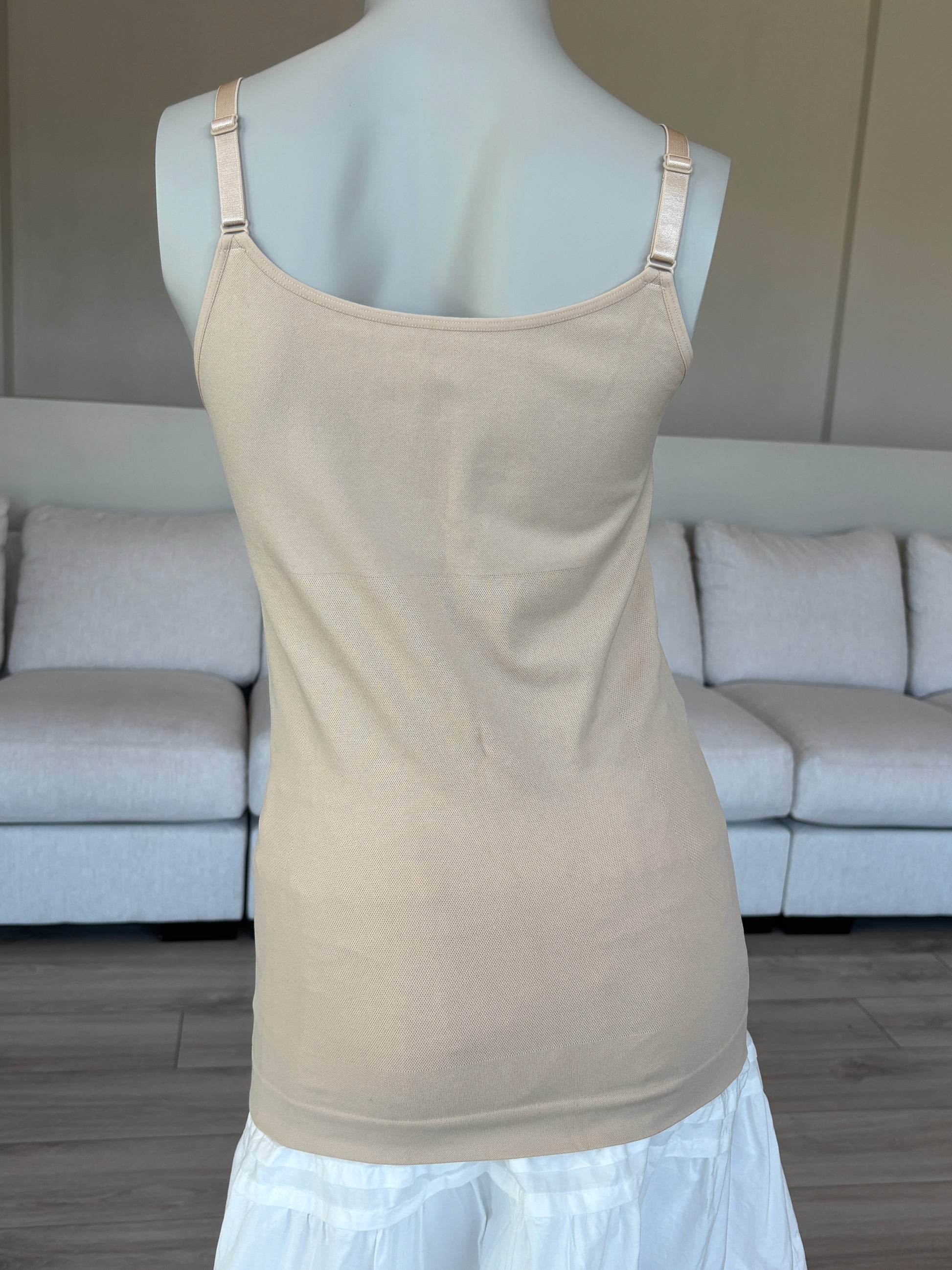Shapermint tan shapewear cami size XL with silky straps and comfortable stretch fabric