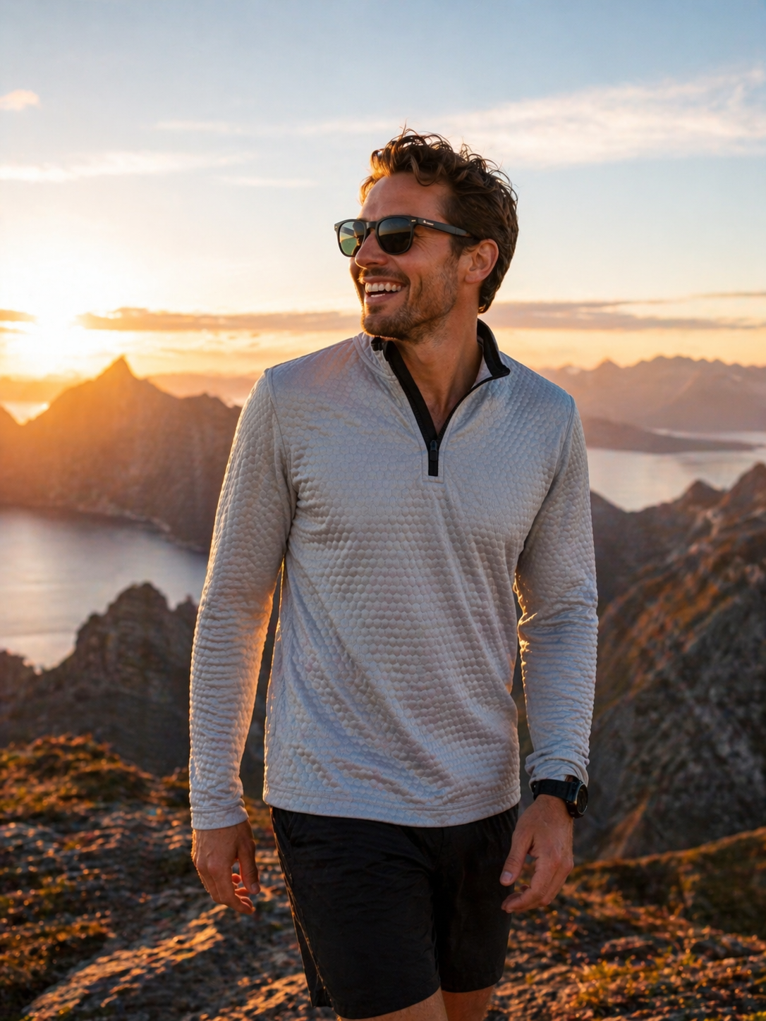 Southern tide stretch hoodie - moves with you all day. quilted texture, soft to the touch.  So flattering