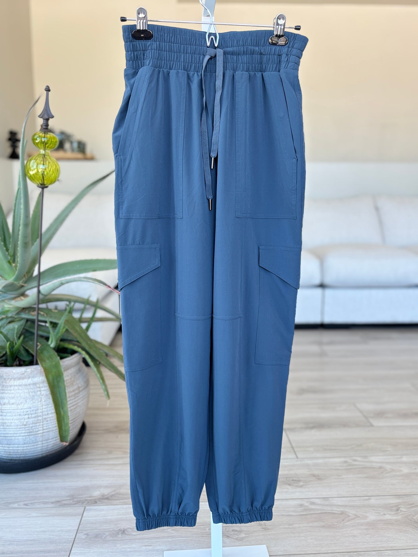 Spanx relaxed fit joggers size small with ankle cuffs and pocket details from Adored Again boutique