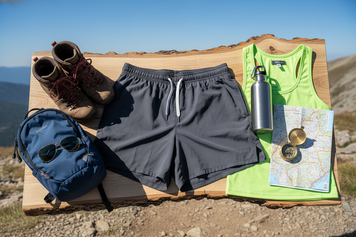 North Face Dark Green Athletic Shorts Size L